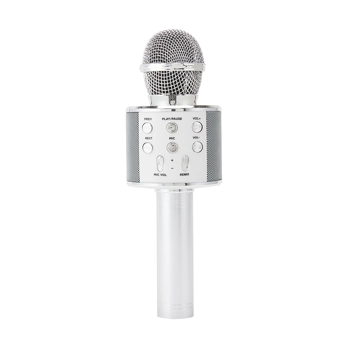 1 Bluetooth Karaoke Microphone with Speaker - Silver, 1 of 9