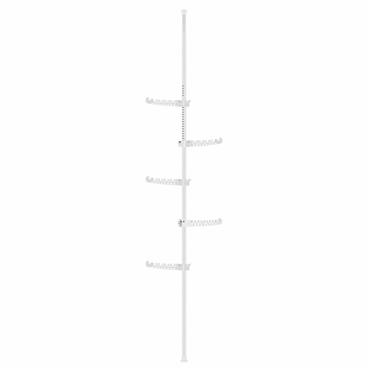 1 Ausway 5-Tier Floor to Ceiling Clothes Laundry Drying Rack Coat Hanger Organiser Adjustable Tension Pole, 1 of 6