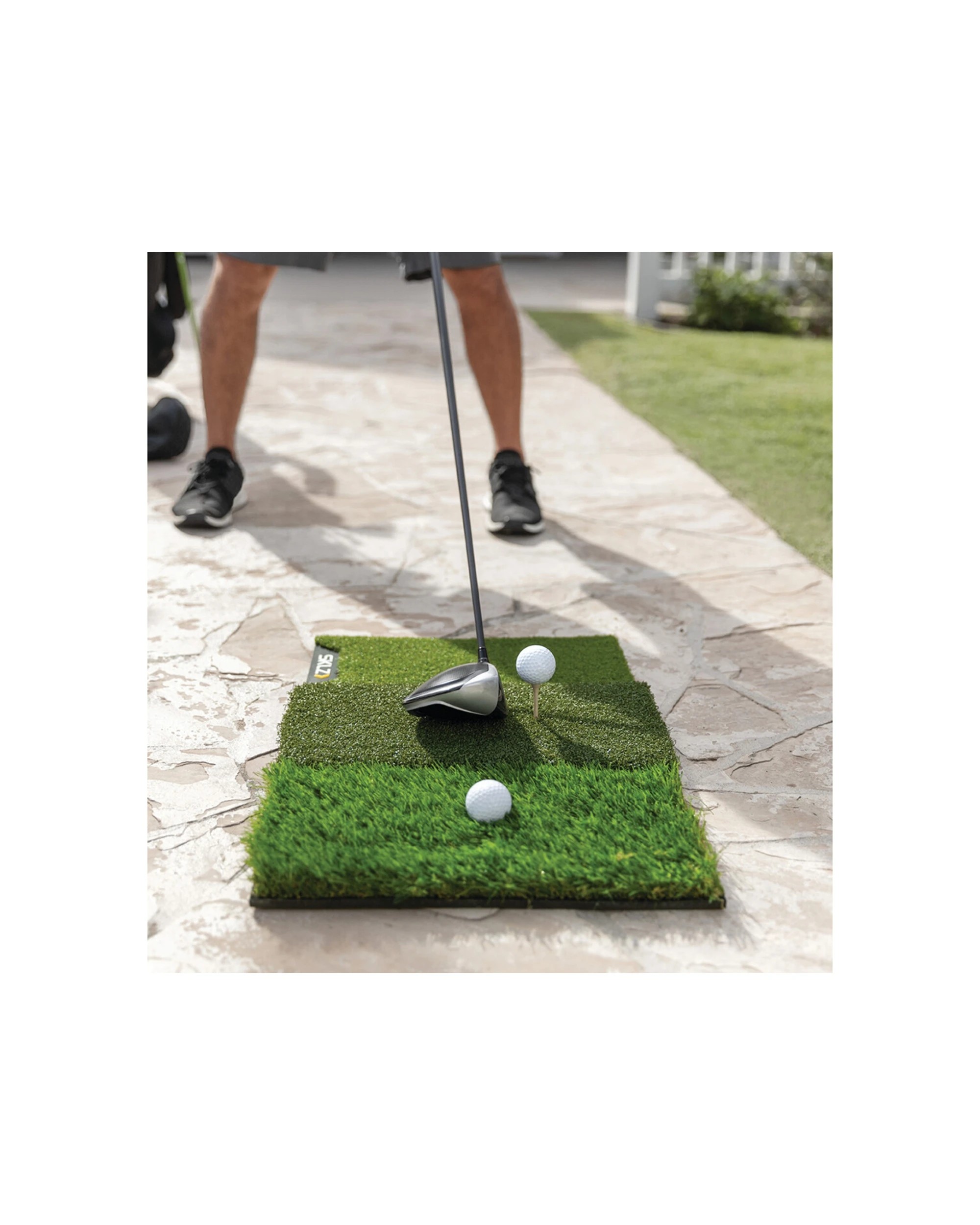 7 Sklz Golf Pure Practice Tri-Fold Turf Mat Tee Turf Fairway Rough Practice - Green, 7 of 7