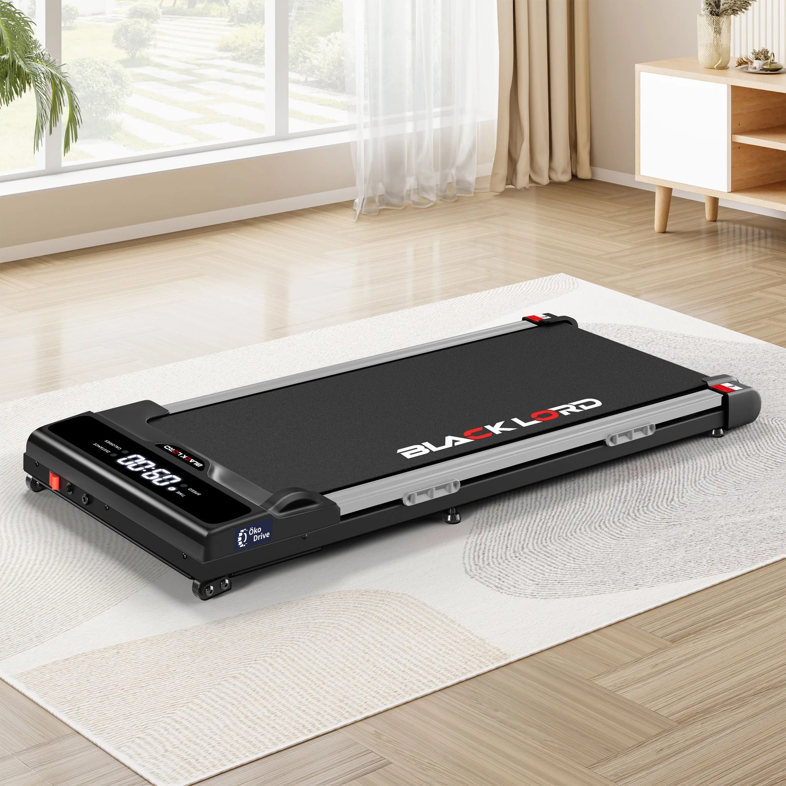 2 Black Lord Treadmill Electric Walking Pad Home Gym Incline Brushless Motor - Black, 2 of 10