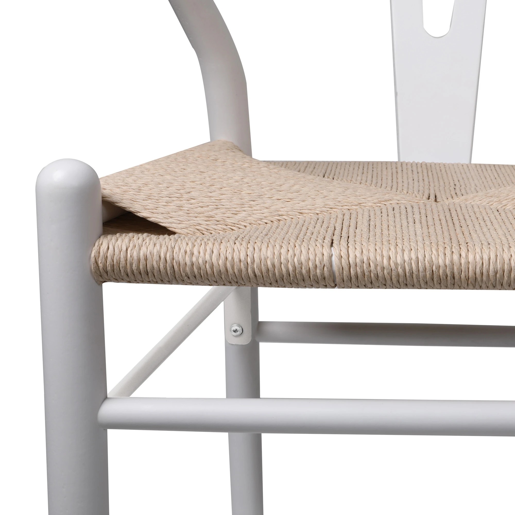 4 Levede 8Pcs Replica Hans Wegner Dining Chairs - White - White, 4 of 8
