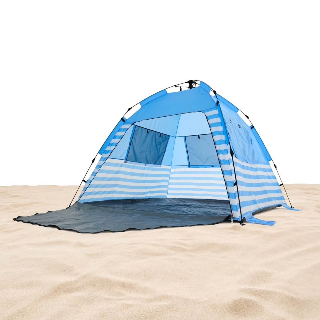 1 Instant Beach Tent - Blue and White, 1 of 10