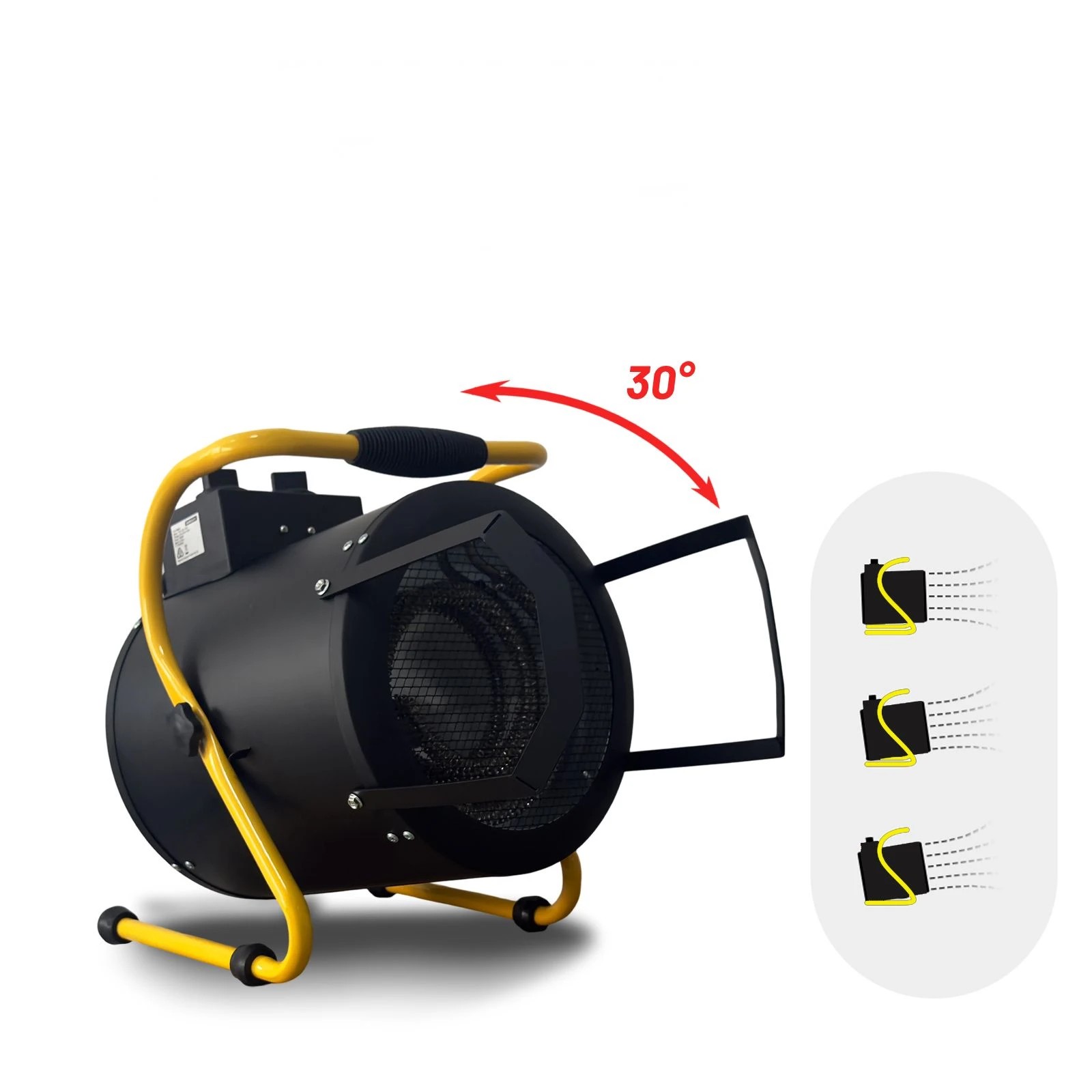 4 Shogun Portable 2-in-1 Fan Heater and Air Blower, 3000W Industrial Carpet Dryer, 4 of 7