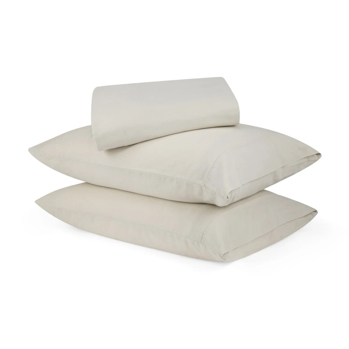 1 Cotton Linen Sheet Set - King Bed, Natural, 1 of 7