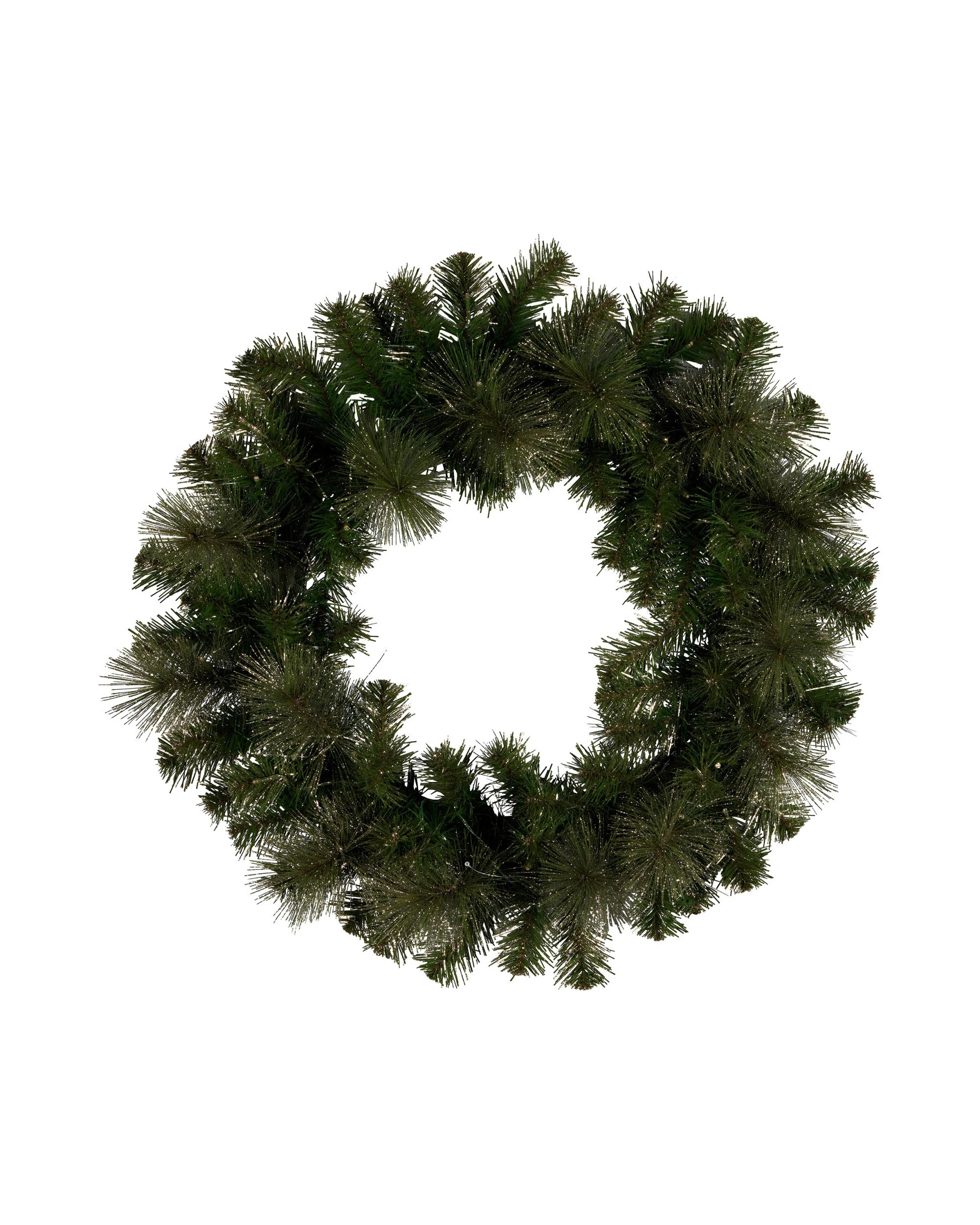 4 Christabelle 61cm Christmas Wreath Led Lights Glittery Gold Pine Front Door Decoration Ornament, 4 of 7