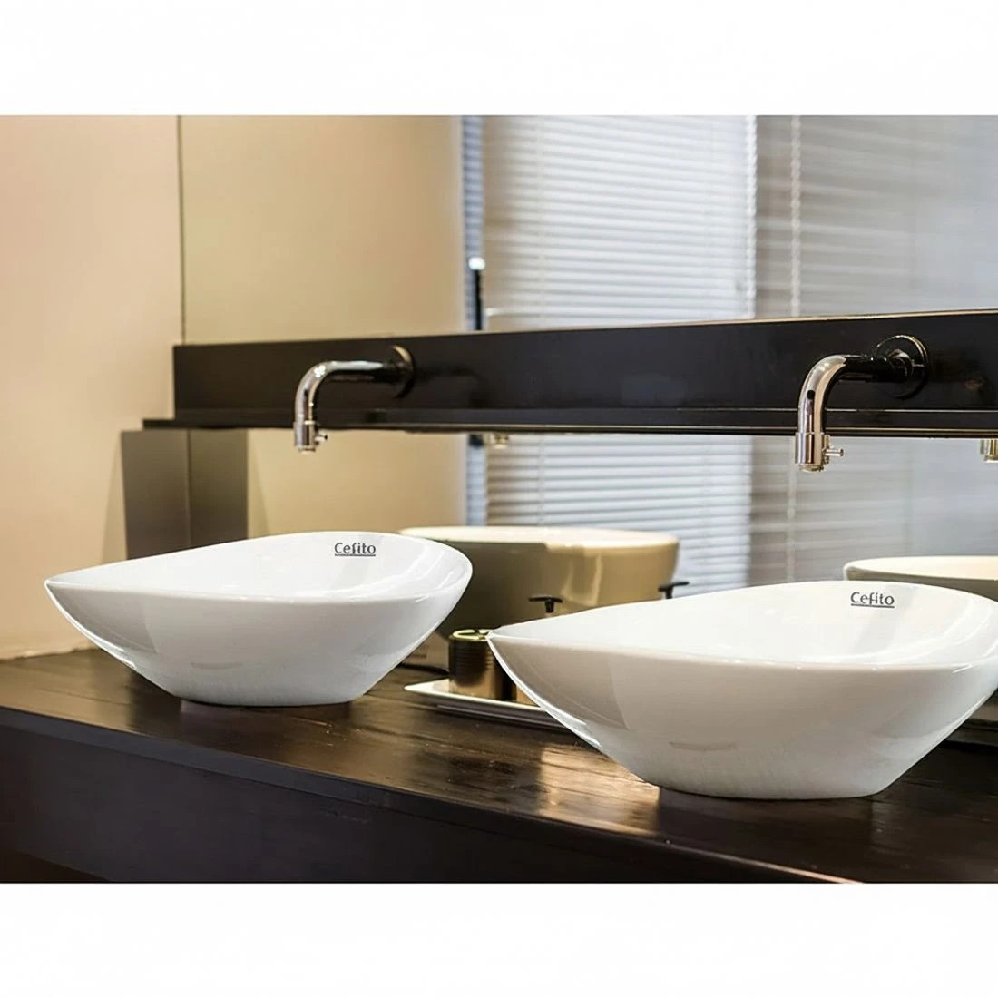 3 Cefito Bathroom Basin Ceramic Vanity Sink Hand Wash Bowl 41x34cm - White, 3 of 5