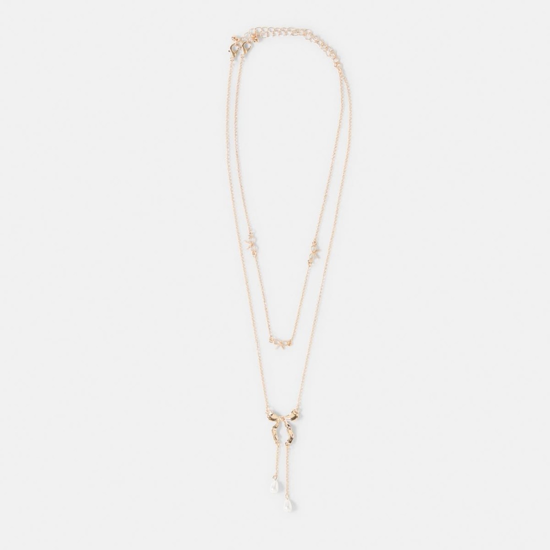 2 2 Pack Bow Lariat Necklace - Gold Tone, 2 of 4