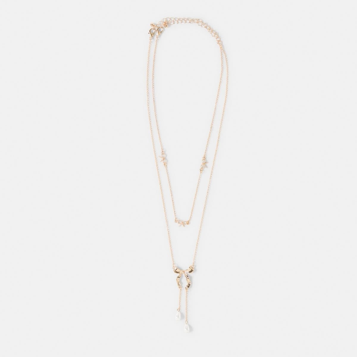 2 2 Pack Bow Lariat Necklace - Gold Tone, 2 of 4