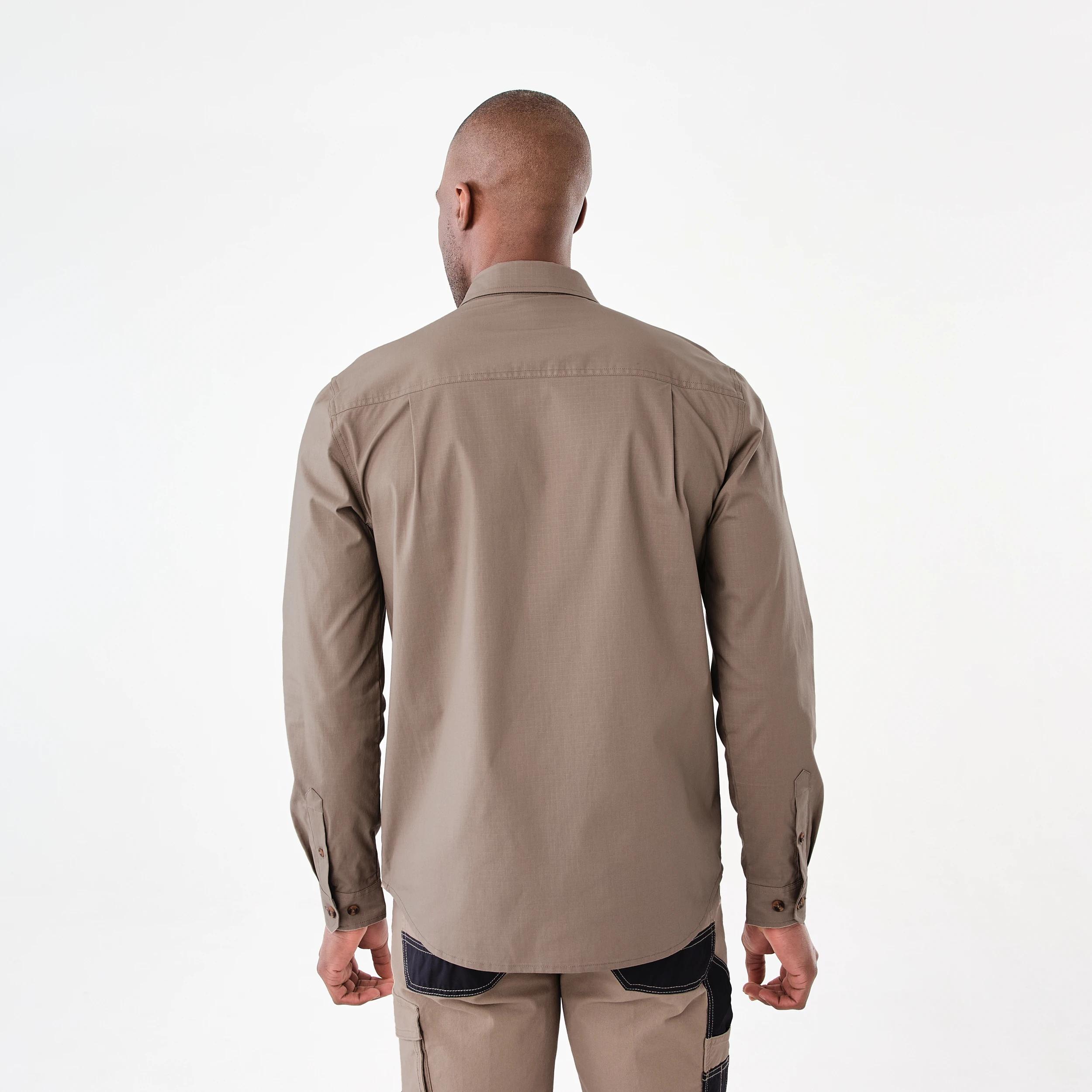 3 Workwear Long Sleeve Work Shirt DESERT TAUPE, 3 of 9