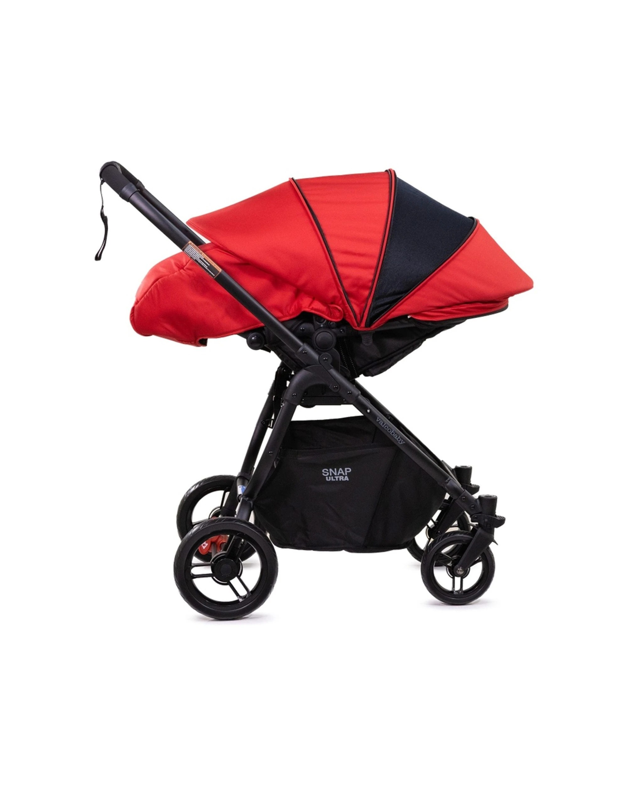 4 ValcoBaby Snap Ultra P Pram Stroller Bassinet Bundle Reversible Seat Pivot - Red, 4 of 4