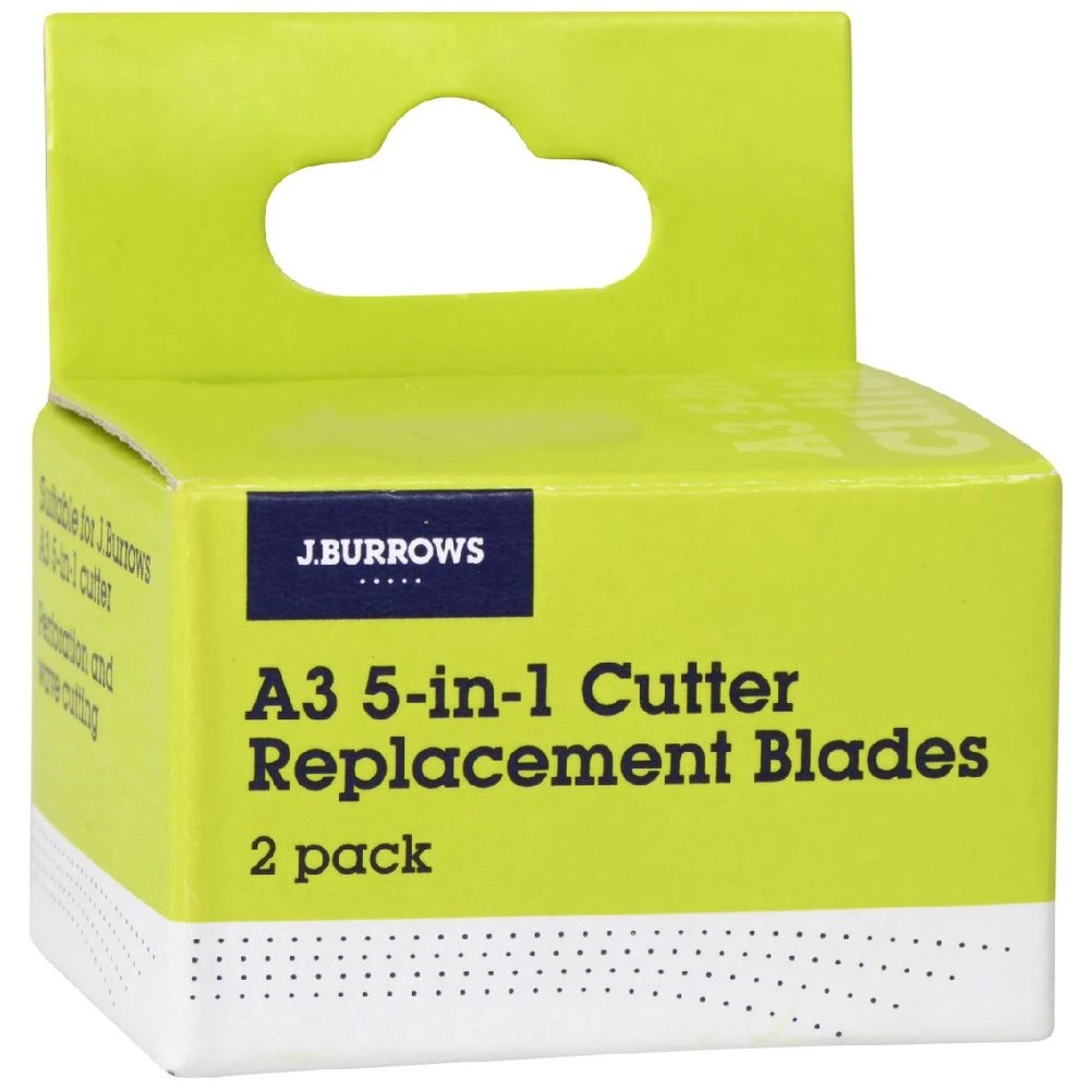 1 J.Burrows A3 5-in-1 Paper Cutter Replacement Blades 2 Pack, 1 of 2