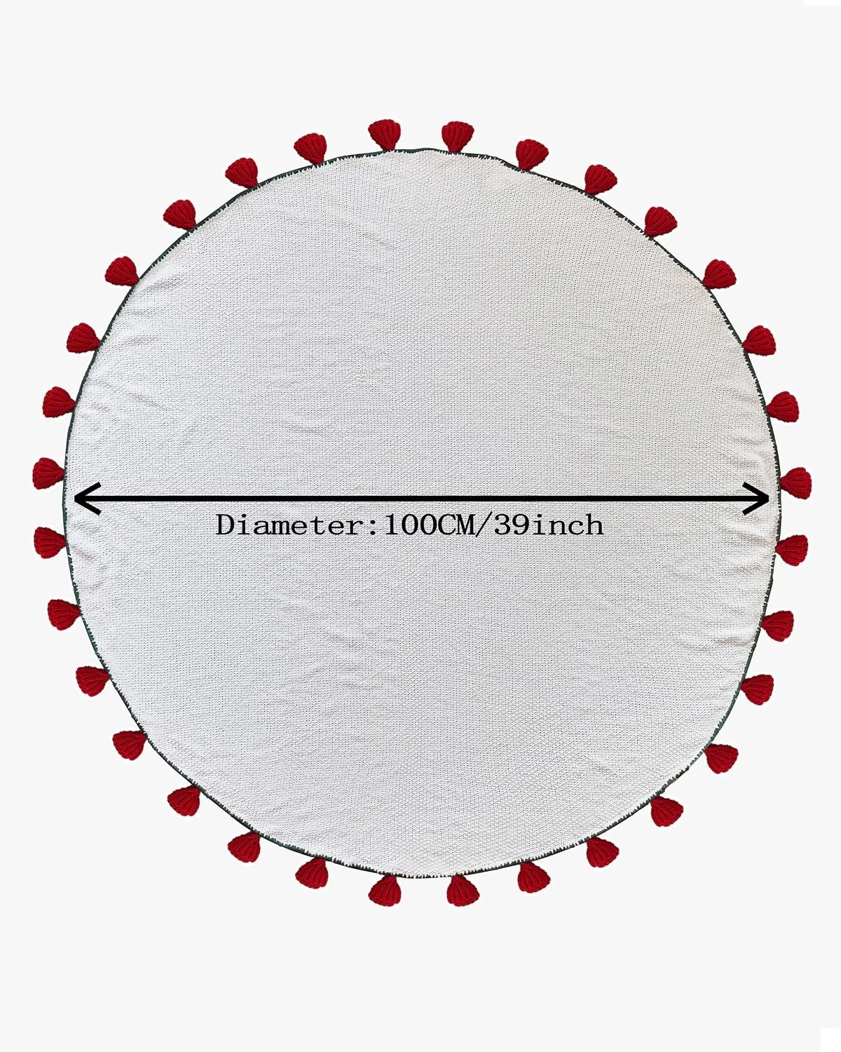 2 Gioia Casa 3-in-1 Round Rosebud Knit Throw  100cm - Red, 2 of 7