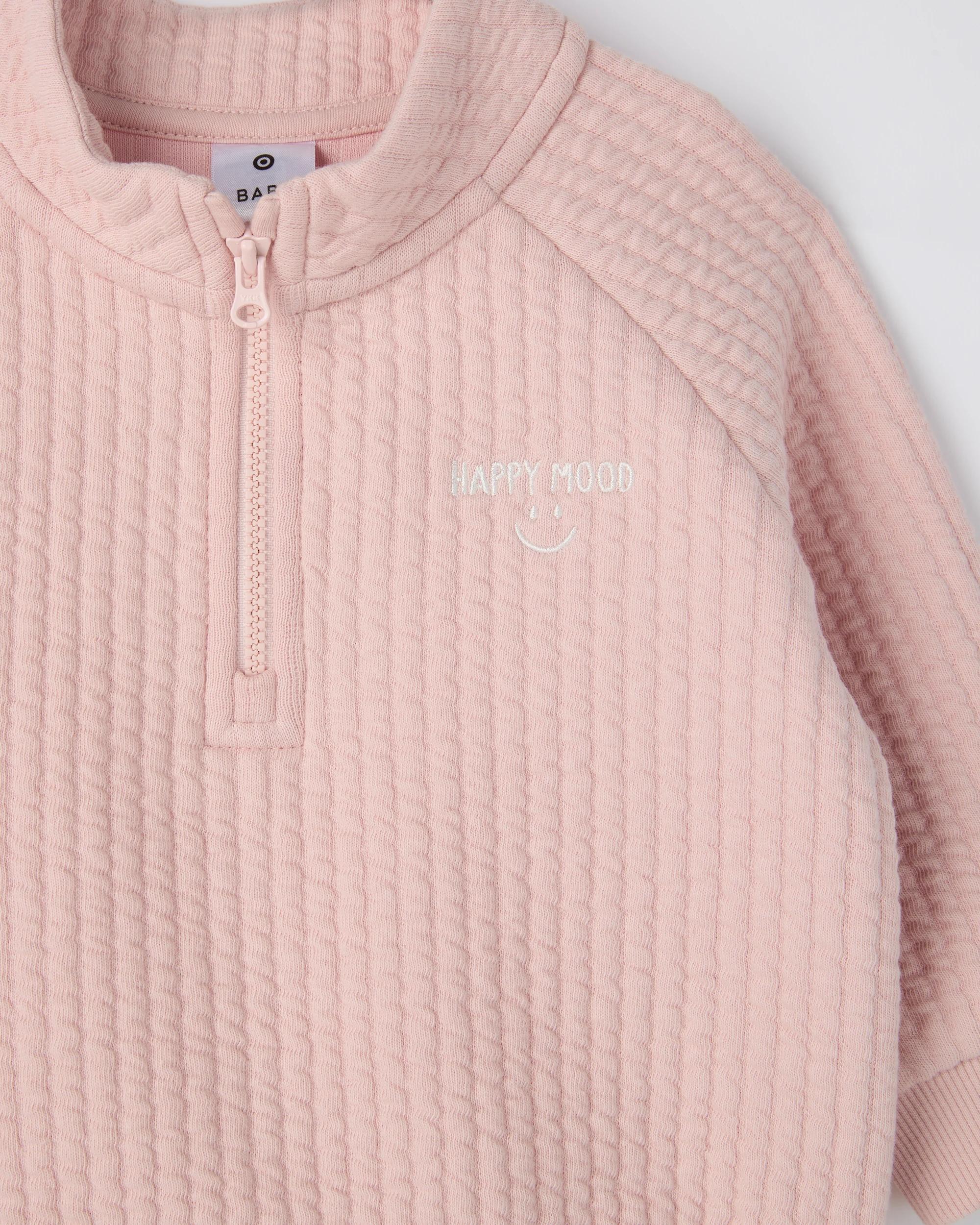 5 Target Baby Baby Organic Cotton Quilted Quarter Zip Pullover Jumper LOTUS, 5 of 5