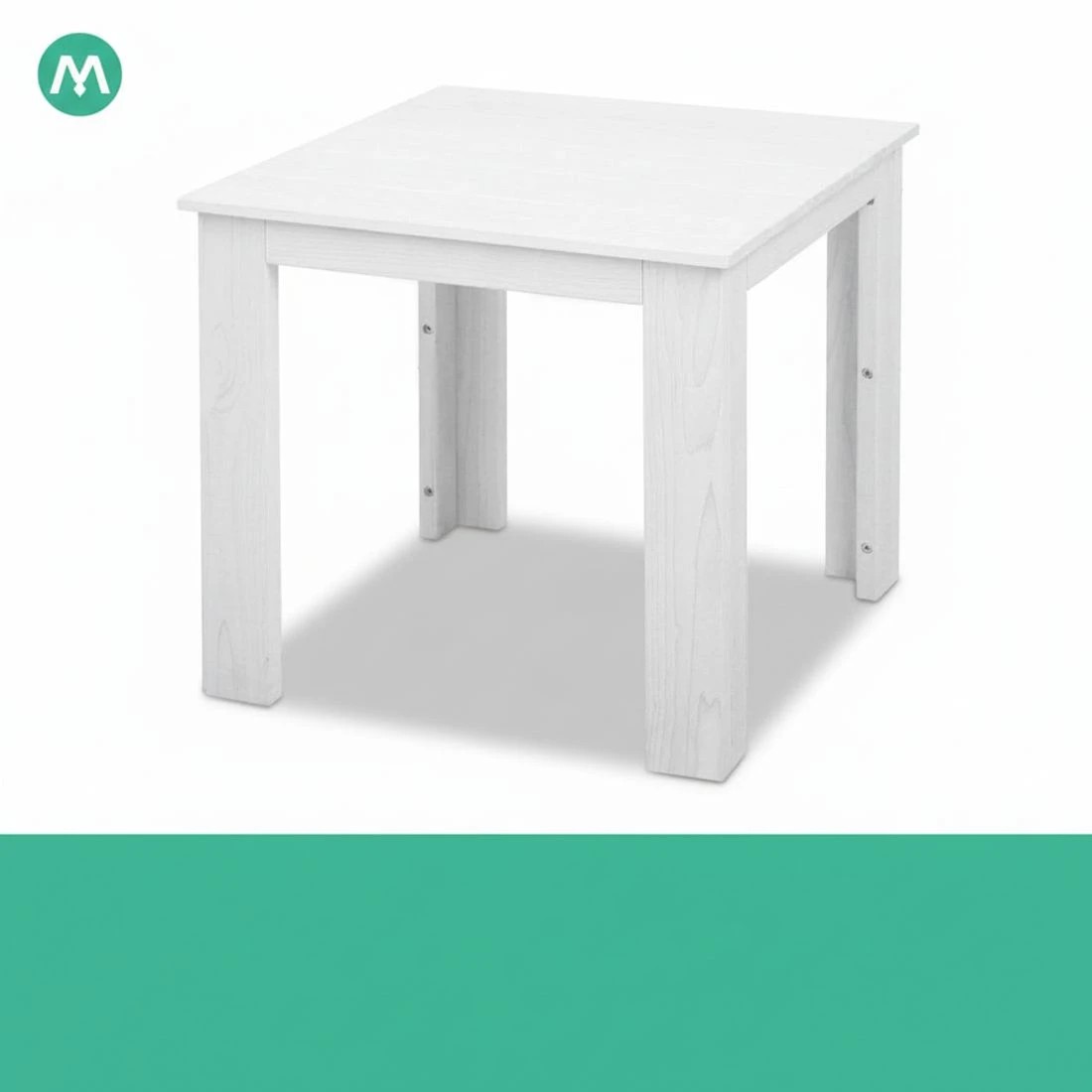 4 Gardeon Coffee Side Table Wooden Desk Outdoor Furniture Camping Garden - White, 4 of 5
