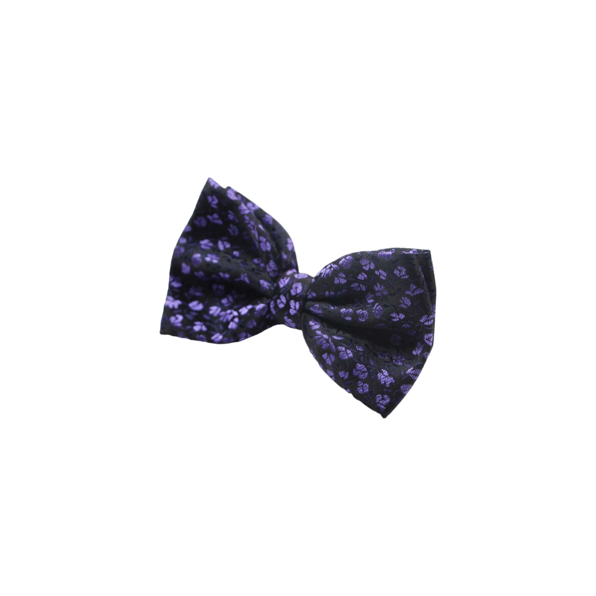4 Zasel Mens Purple Floral Patterned Bow Tie - Multi, 4 of 4