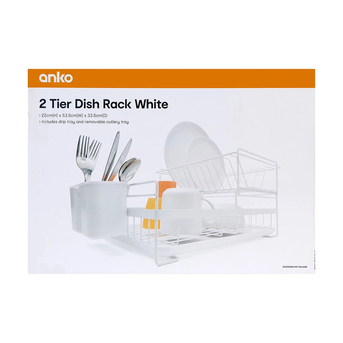 5 2 Tier Dish Rack - White, 5 of 5