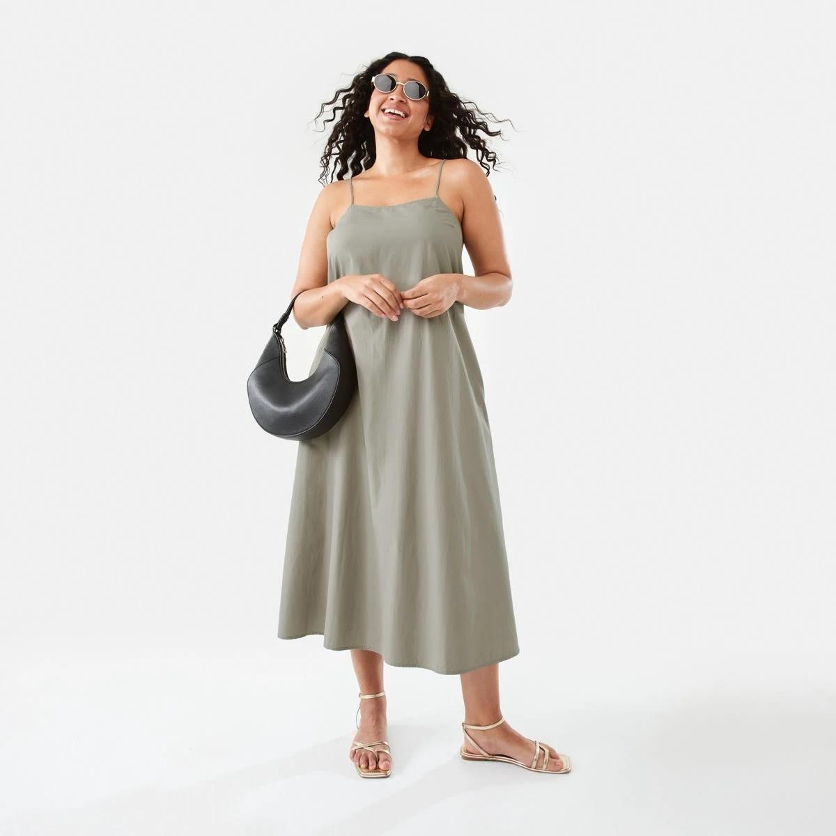 10 Sleeveless Open Back Midi Dress Pave Grey, 10 of 10