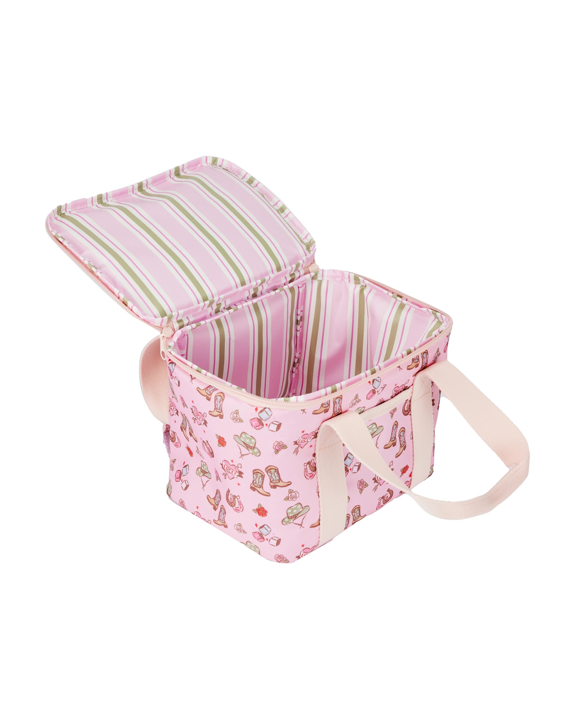 2 Twin Handle Cowgirl Lunch Bag - Pink, 2 of 3