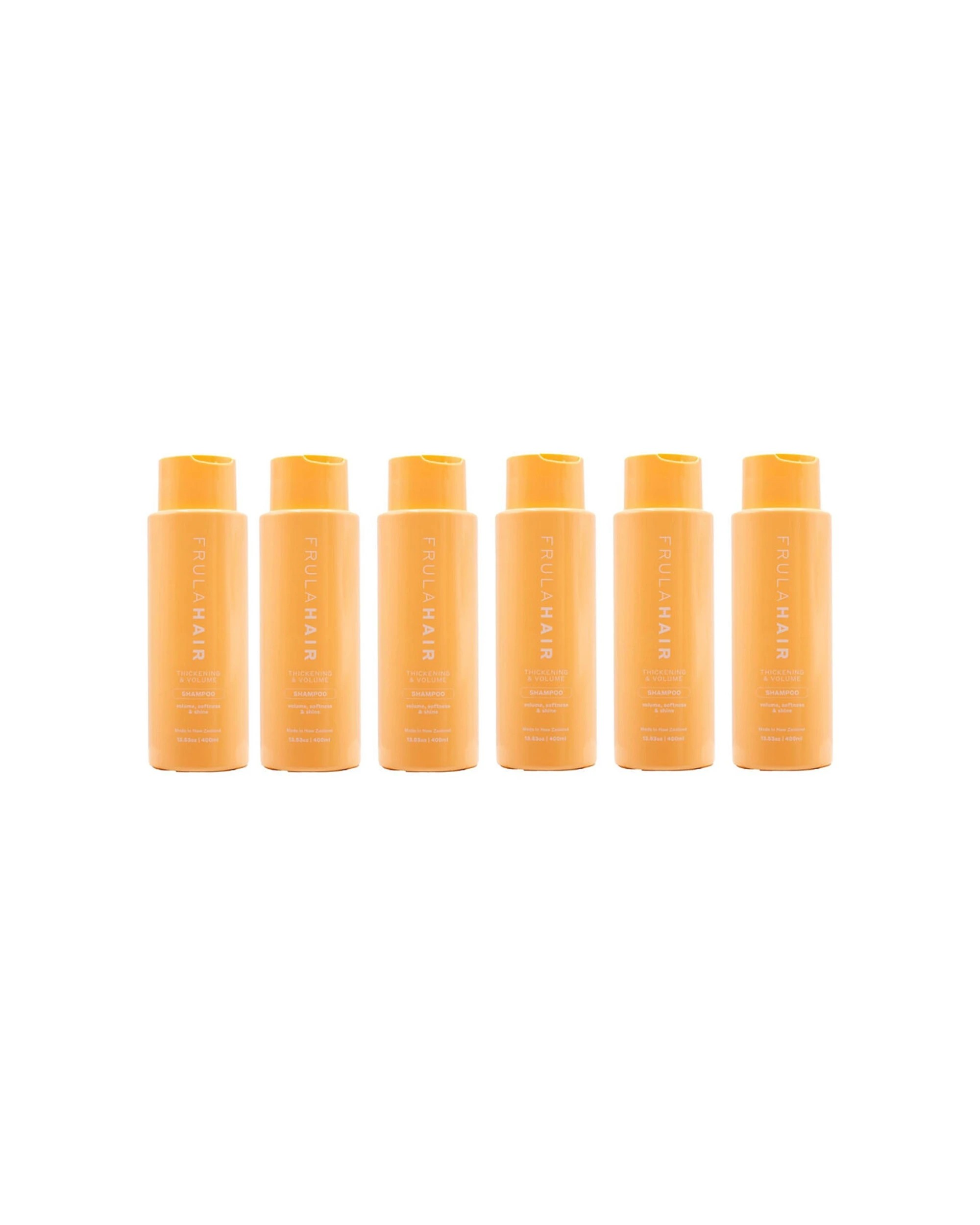 1 Frula Skin 6PK Hair Thickening And Volume Shampoo Nourishing Hydration 400ml - Orange, 1 of 4
