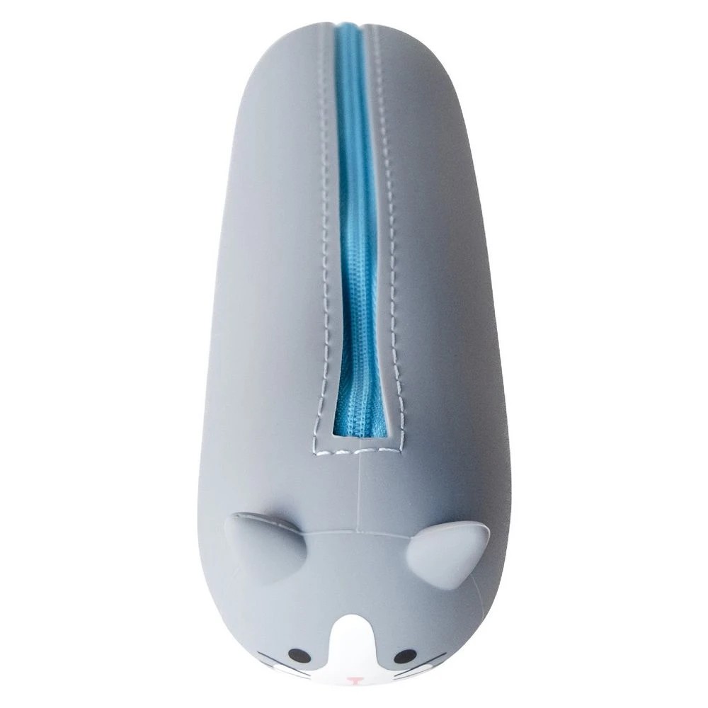 4 PuniLabo Lying Down Pencil Case Grey Cat, 4 of 10