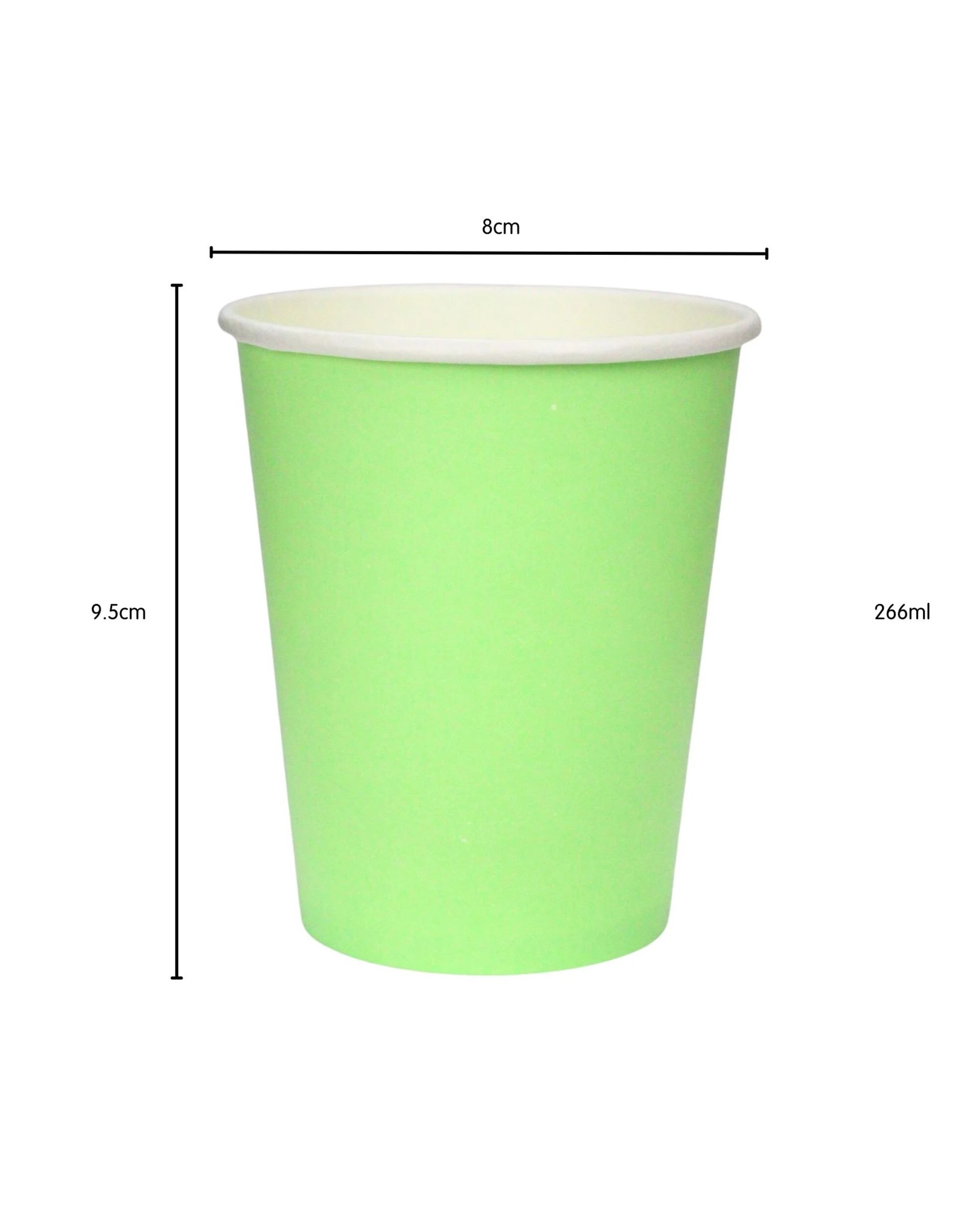 2 Party Maker Light Lime Paper Cups 266ml Pack of 12 - Green, 2 of 3