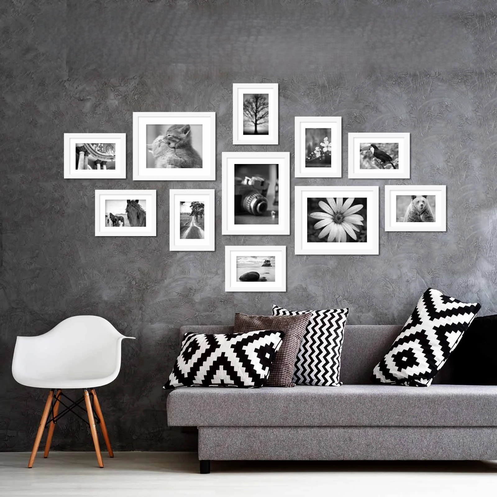 8 Artiss Photo Frames Art Holder 11PCS 5x7" 6x8" 8x10" - White, 8 of 8