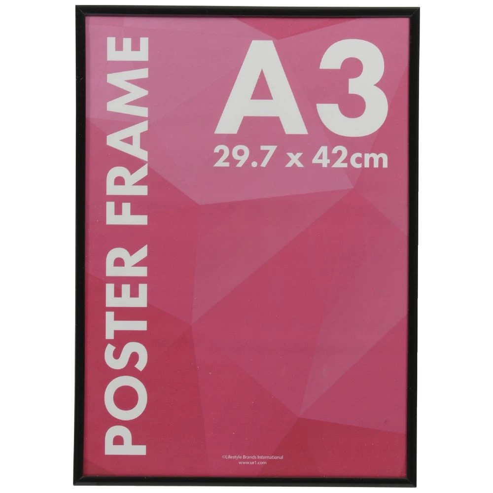 2 A3 Plastic Poster Frame Black, 2 of 5
