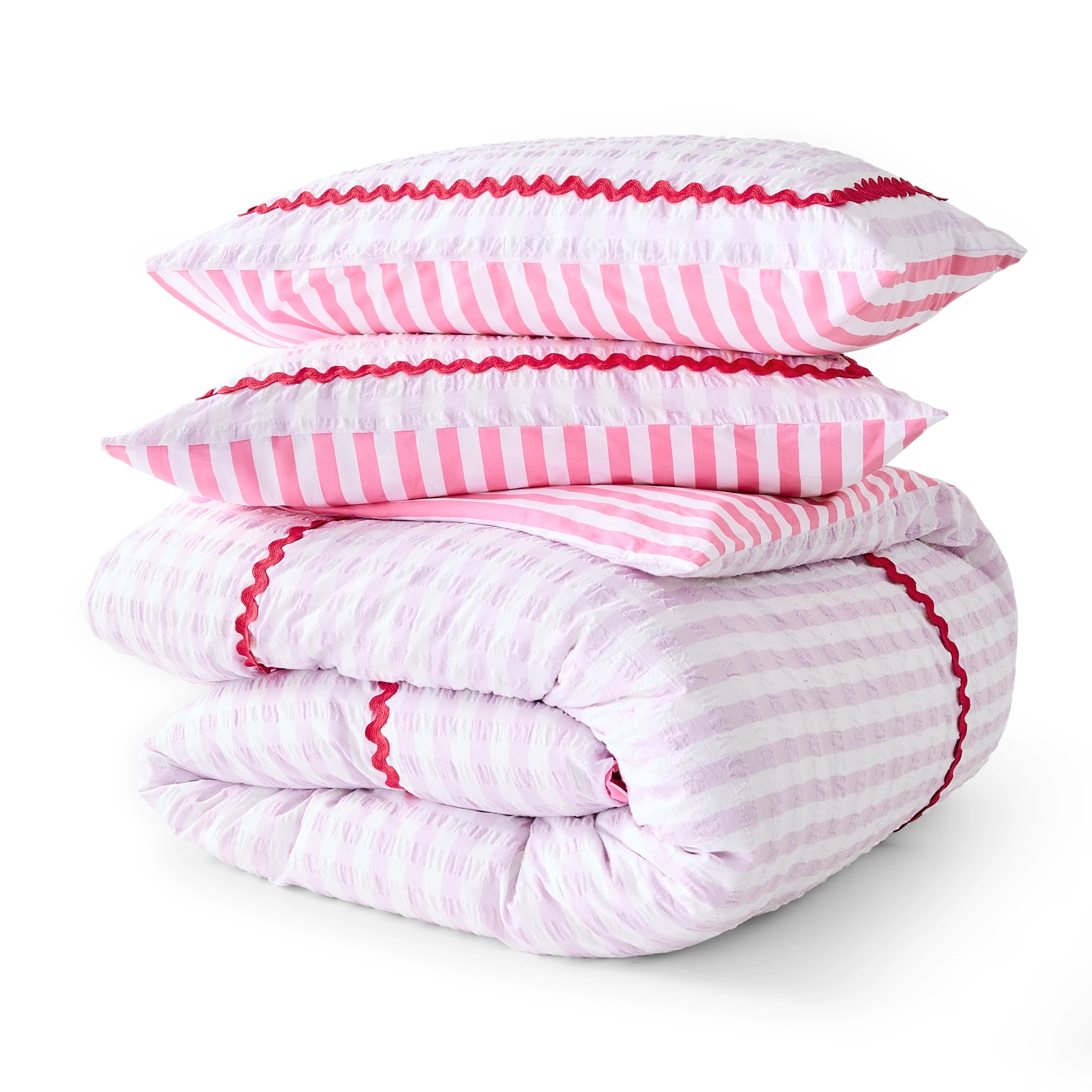 6 Ric Rac Cotton Reversible Quilt Cover Set - Single Bed, 6 of 8