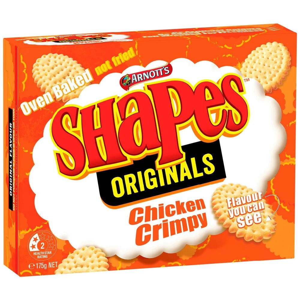 1 Arnott's Shapes Chicken Crimpy 175g, 1 of 4
