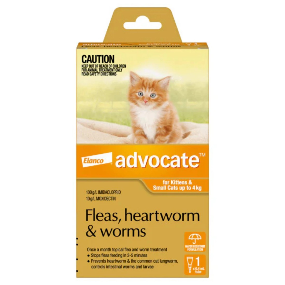 1 Advocate For Cats Flea And Worming Spot-on Up To 4kg - 6 Pack, 1 of 2