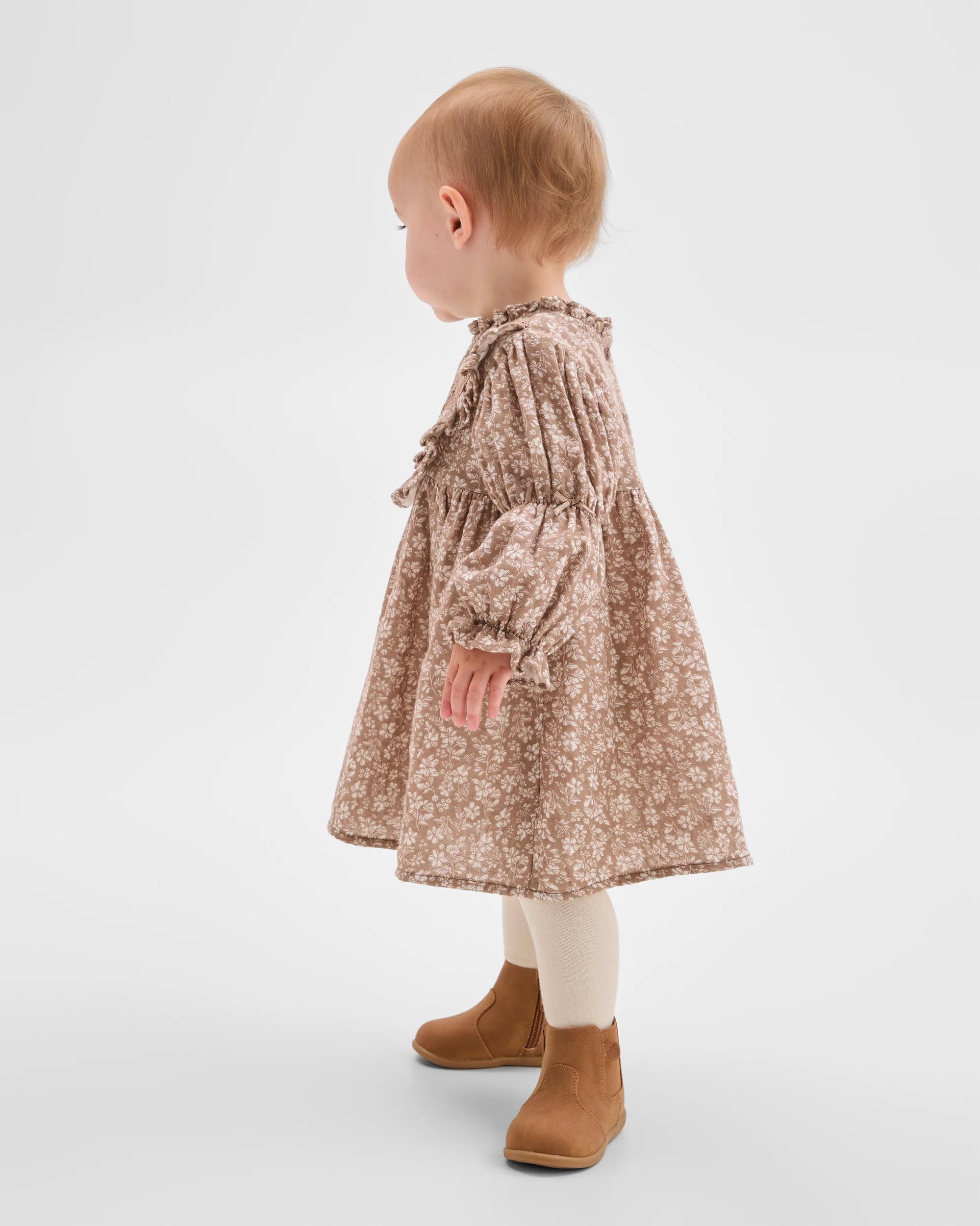 3 Target Baby Long Sleeve Woven Peasant Dress FLORAL, 3 of 5