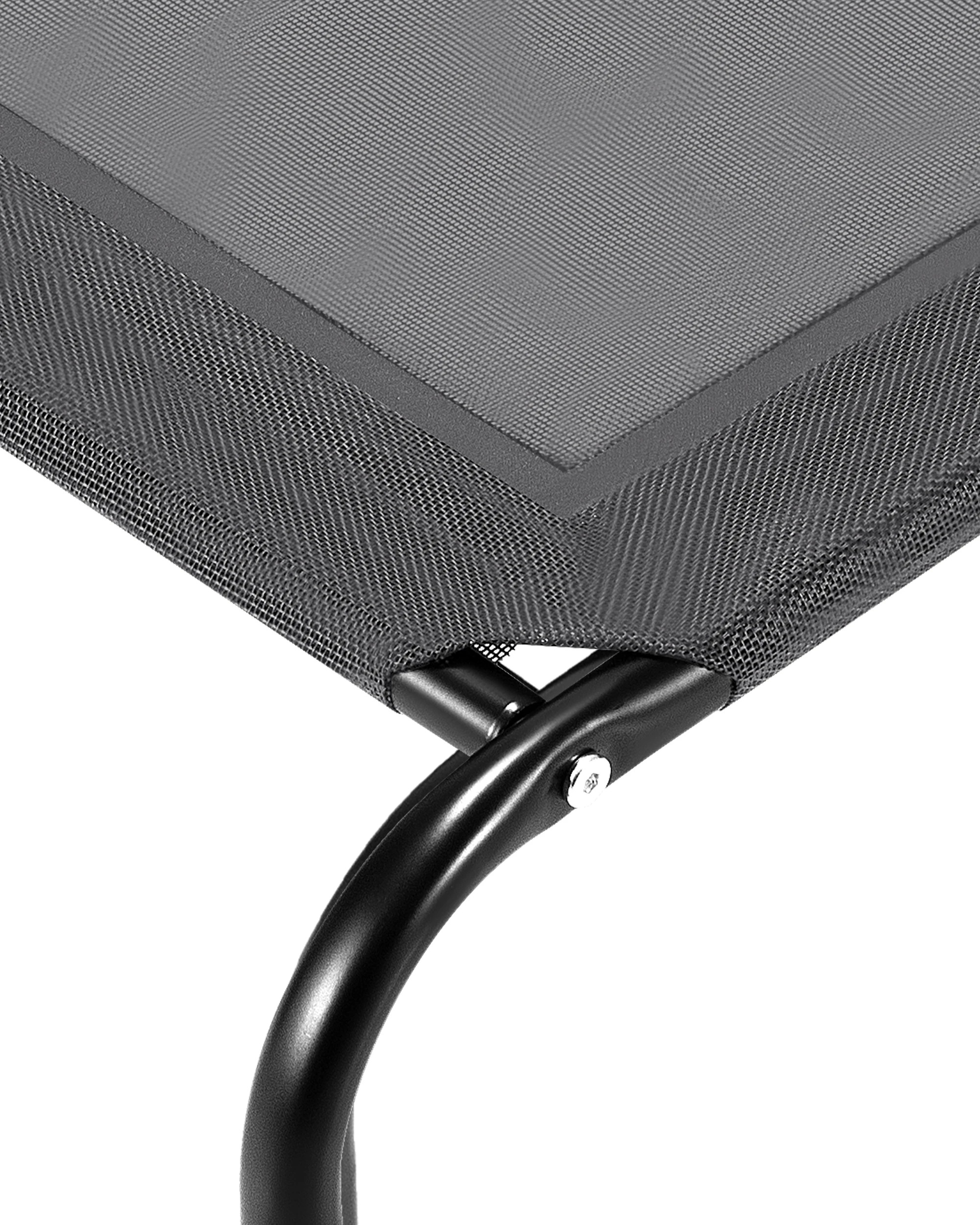 5 Petzly 80x107cm Large Elevated Trampoline Raised Pet Dog Bed Washable Breathable Mesh Grey, 5 of 6