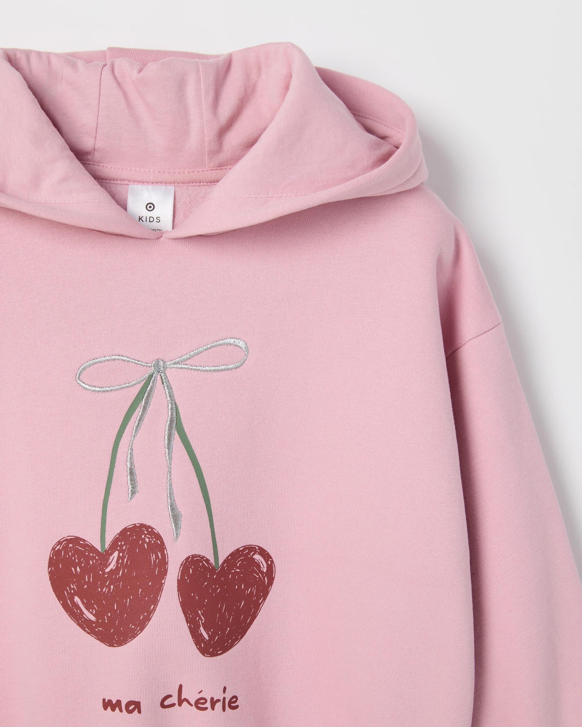 2 Target Kids Australian Cotton Blend Fashion Hoodie HEART/CHERRY, 2 of 2