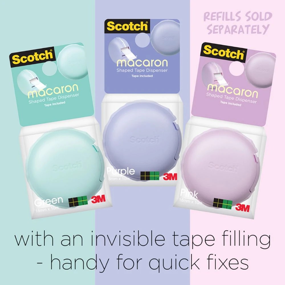 5 Scotch Magic 810 Tape Macaron Dispenser Purple 18mm x 10m, 5 of 7