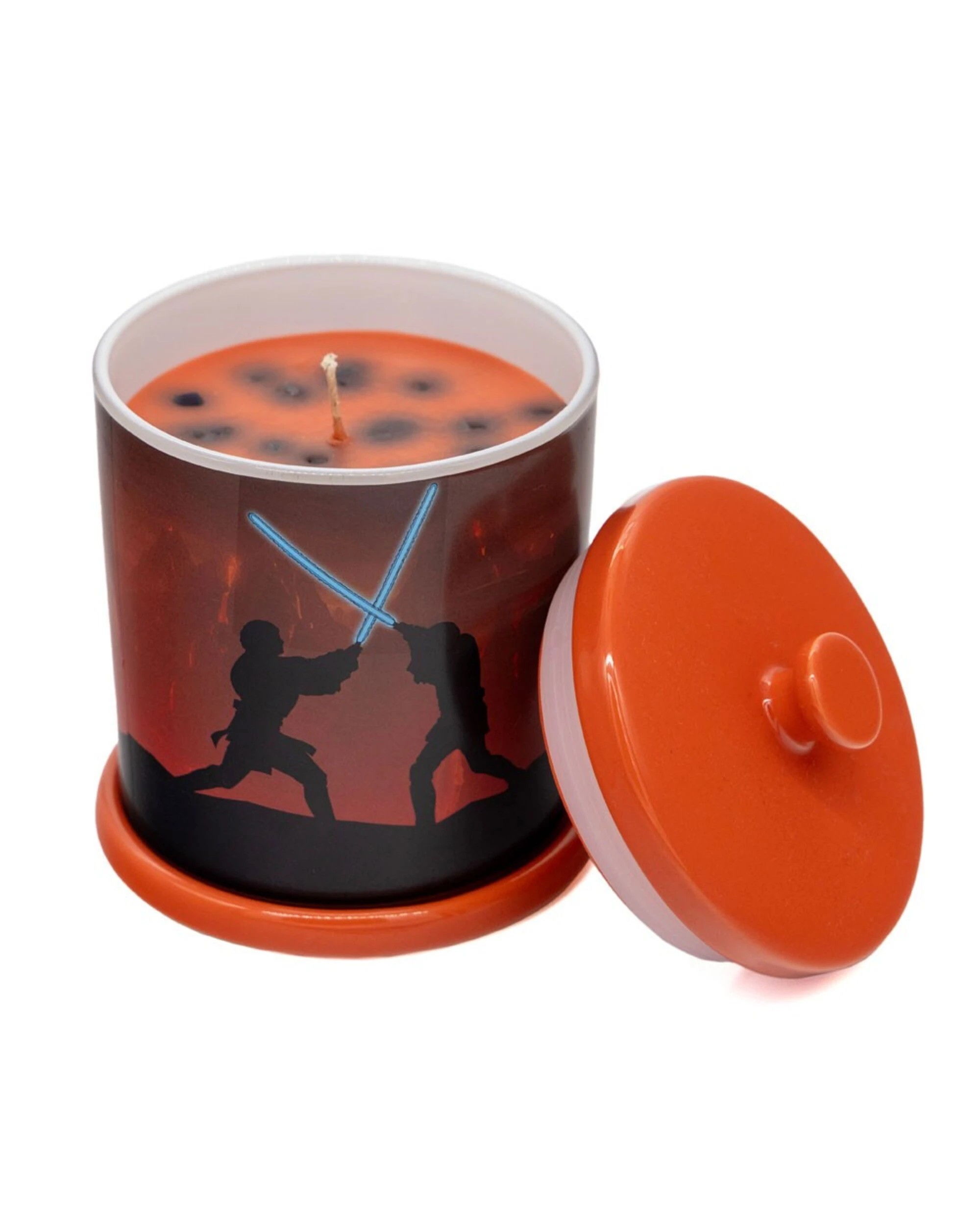 1 Star Wars - Duel on Mustafar Candle with Trinket Tray - Red, 1 of 4