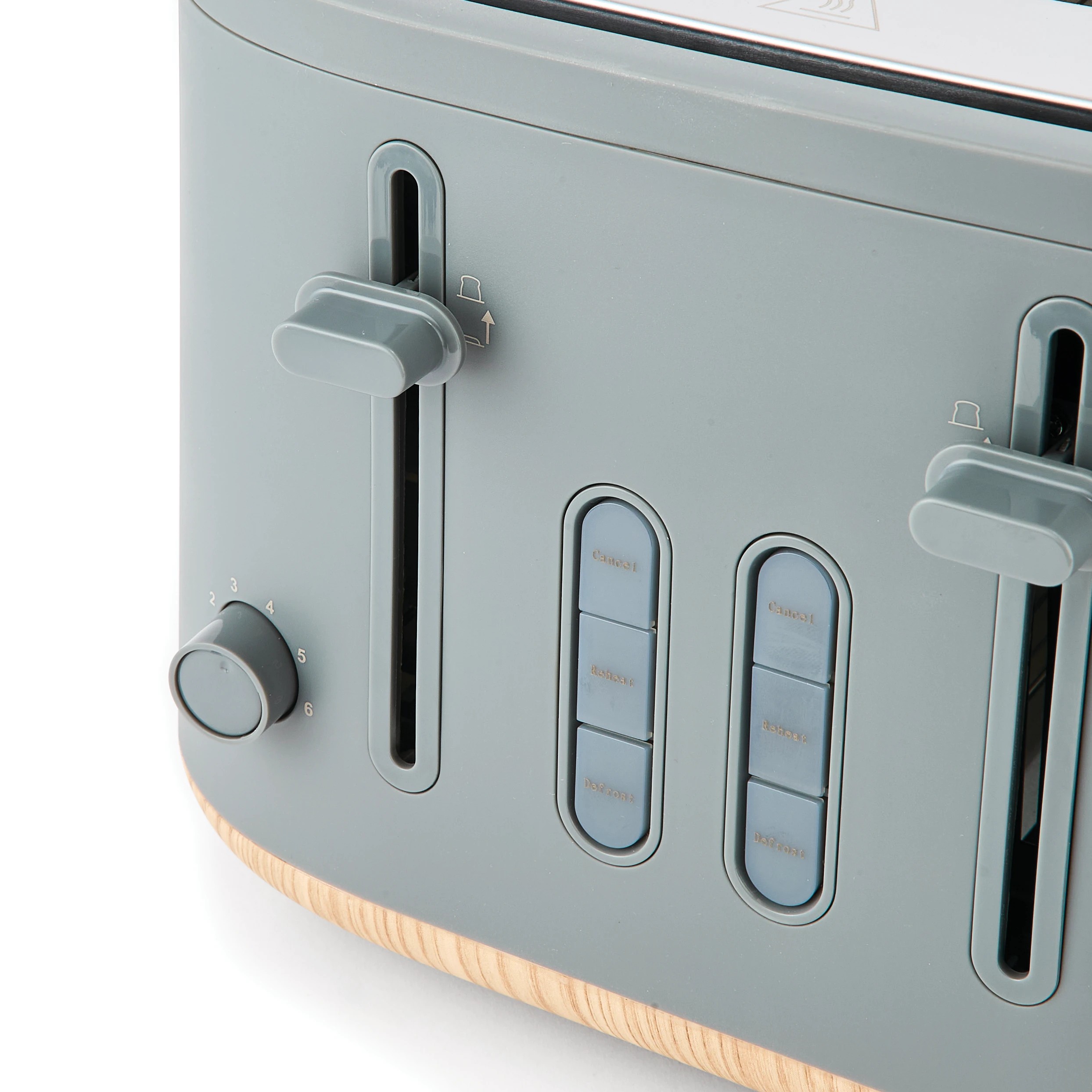 6 4 Slice Scandi Toaster - Grey, 6 of 7
