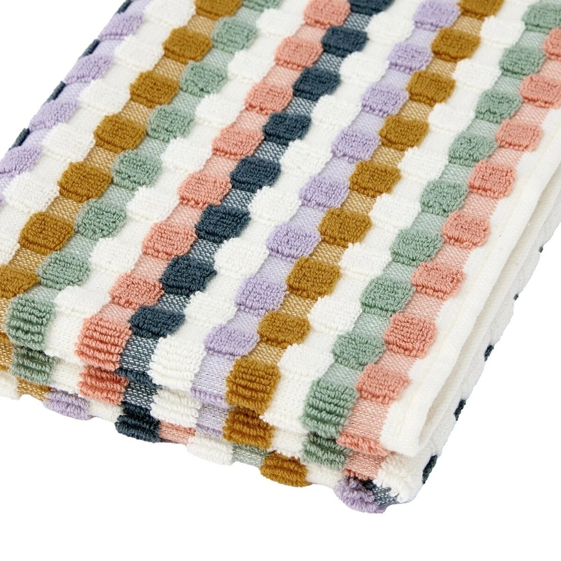 4 Multi Popcorn Cotton Hand Towel, 4 of 6