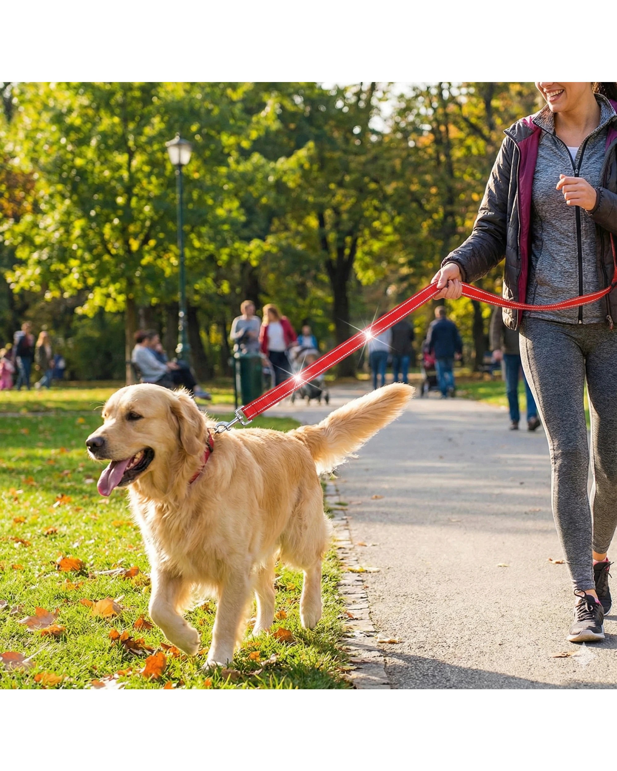 3 BR Pets Reflective Nylon Dog Leash for Training and Recall, 3 of 3