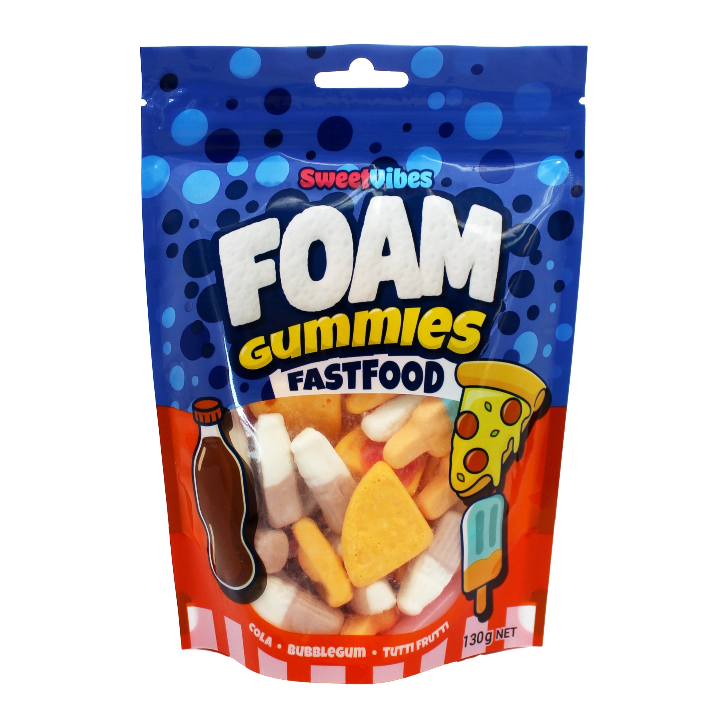1 Sweet Vibes Foam Gummies 130g - Fast Food, 1 of 4