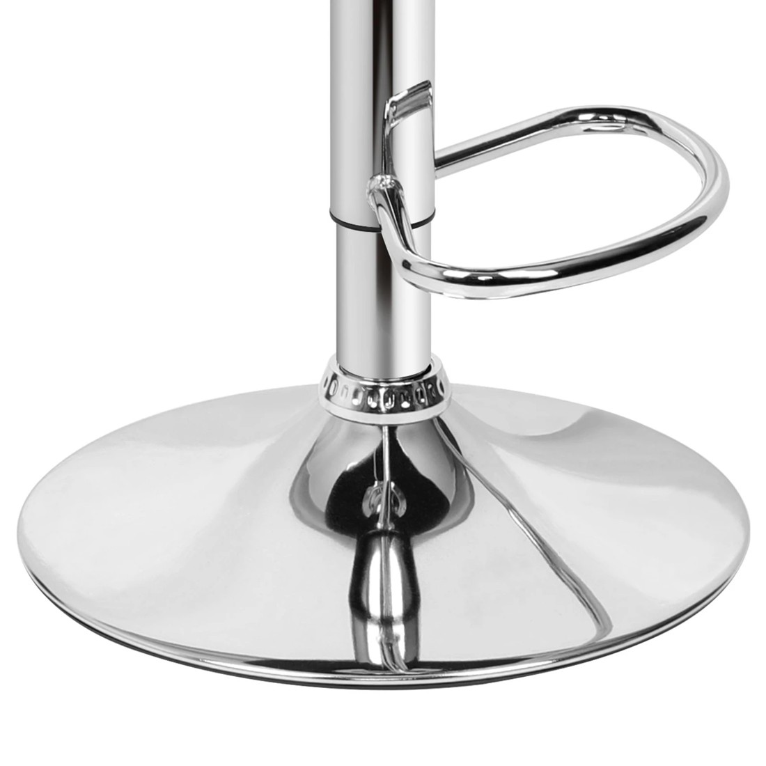 6 Alfordson 2x Bar Stools Joan Kitchen Swivel Chair Wooden Leather Gas Lift - Black, 6 of 9