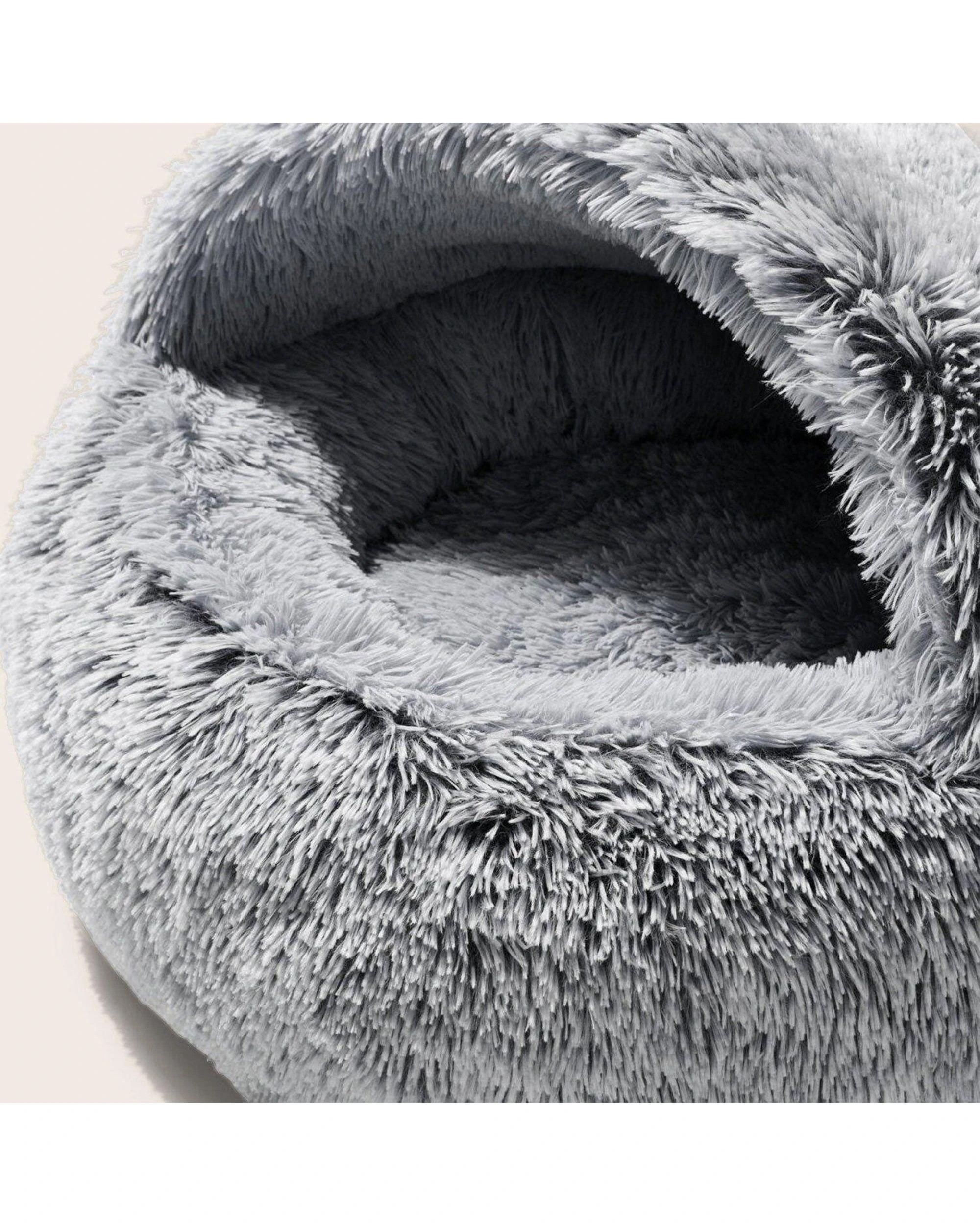 4 Snooza Calming Hoodie Cuddler Cave Style Pet Dog Bed Silver Fox Medium, 4 of 5