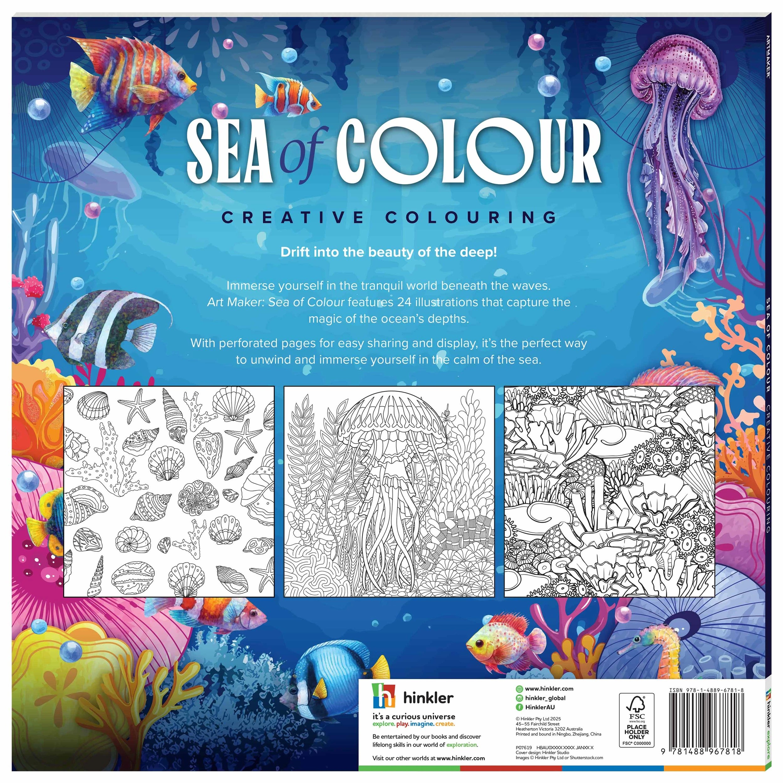 2 Art Maker Sea of Colour Creative Colouring Book, 2 of 4