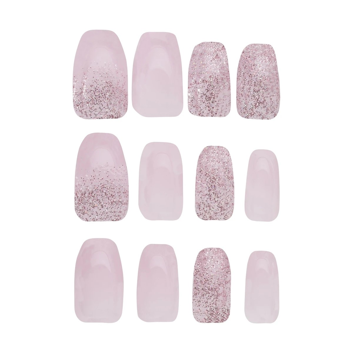 2 OXX Studio 24 Pack Artificial Nails with Adhesive - Pink Fancy, 2 of 2
