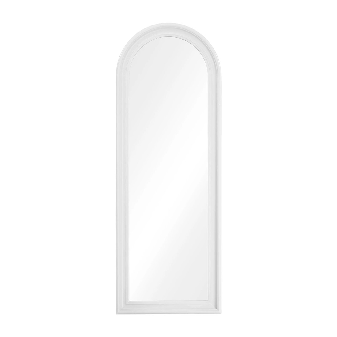 8 Oikiture Full Length Mirror Elegance Arch 165x60cm Wood Floor Mirrors - White, 8 of 10