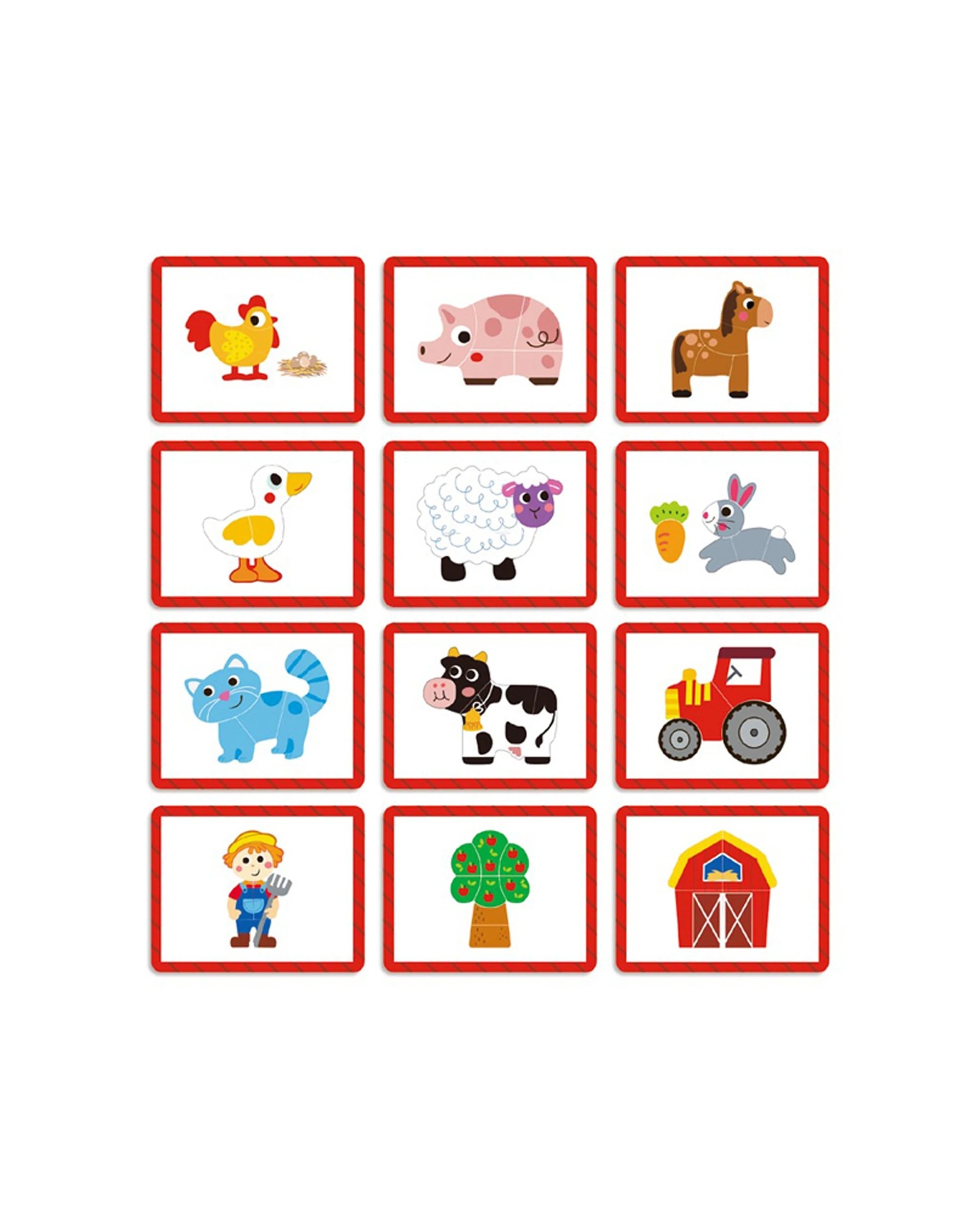 3 Tooky Toy Magnetic Puzzle Pieces Kids Children Toy Travel Playset Box Farm - Multi, 3 of 3
