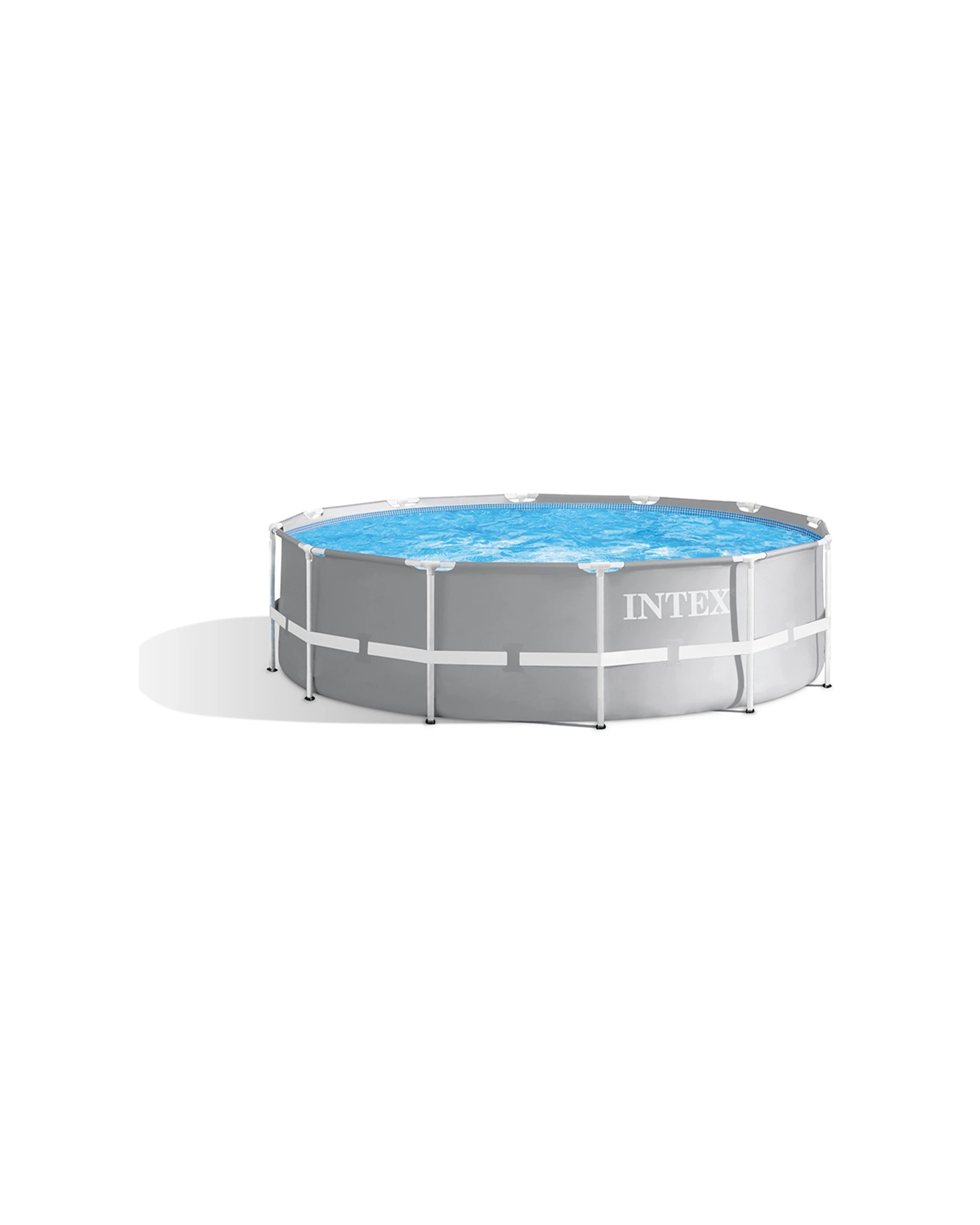 1 Intex Prism Frame Premium Above Ground Pool Set - Grey, 1 of 6