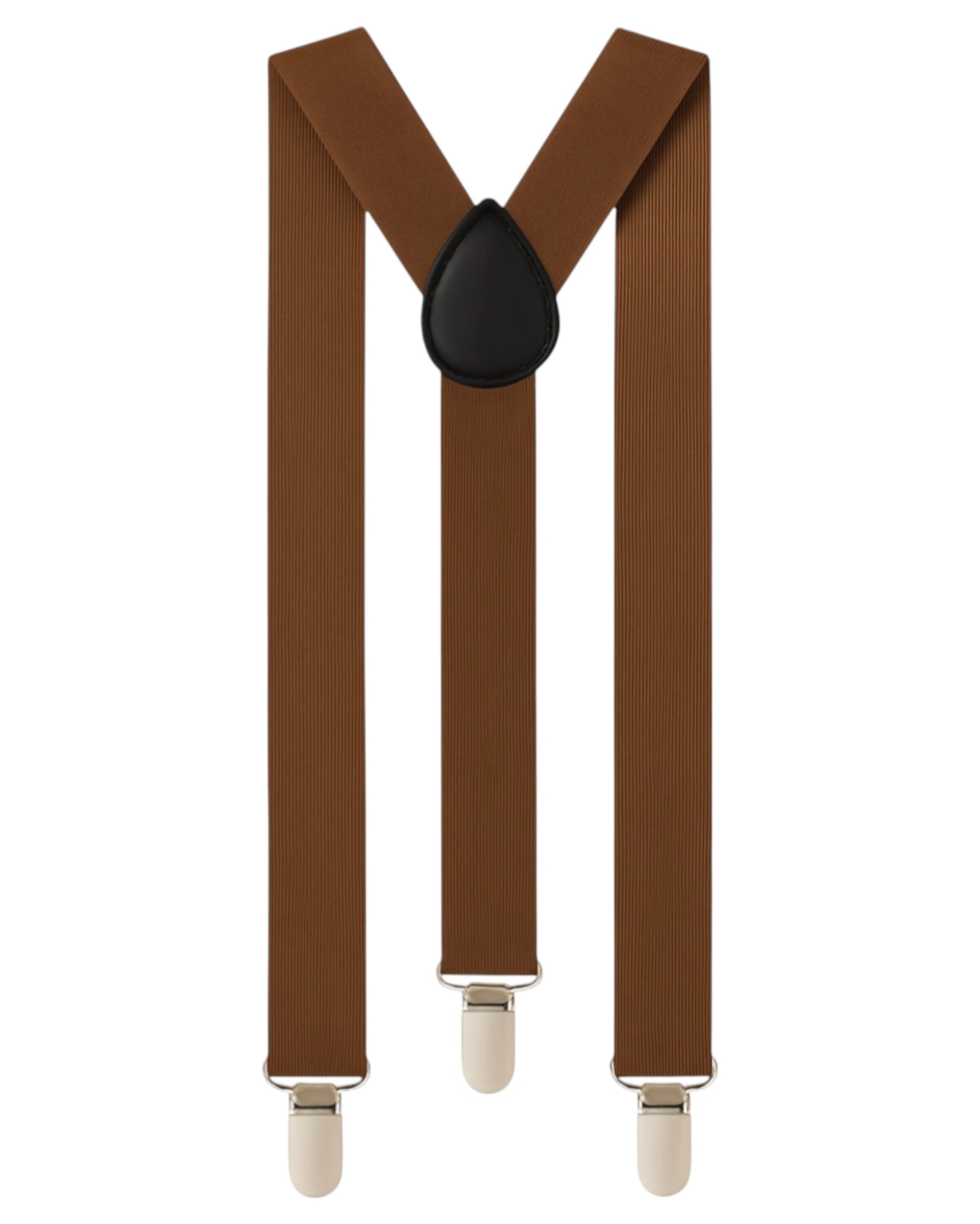 1 Zasel Boys Adjustable Coffee 65cms Suspenders - Brown, 1 of 1