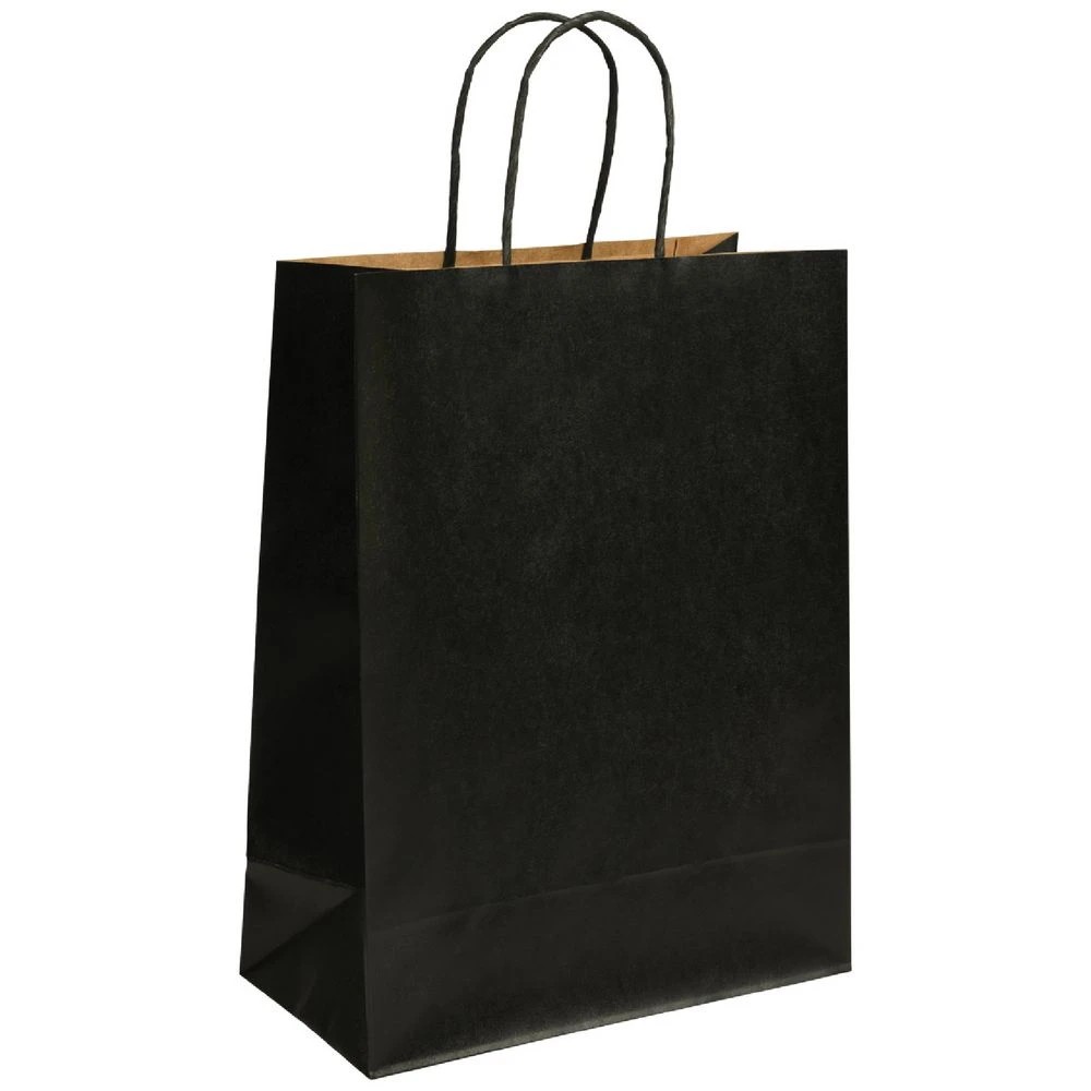 1 Otto Kraft Bag Medium Black 5 Pack, 1 of 2
