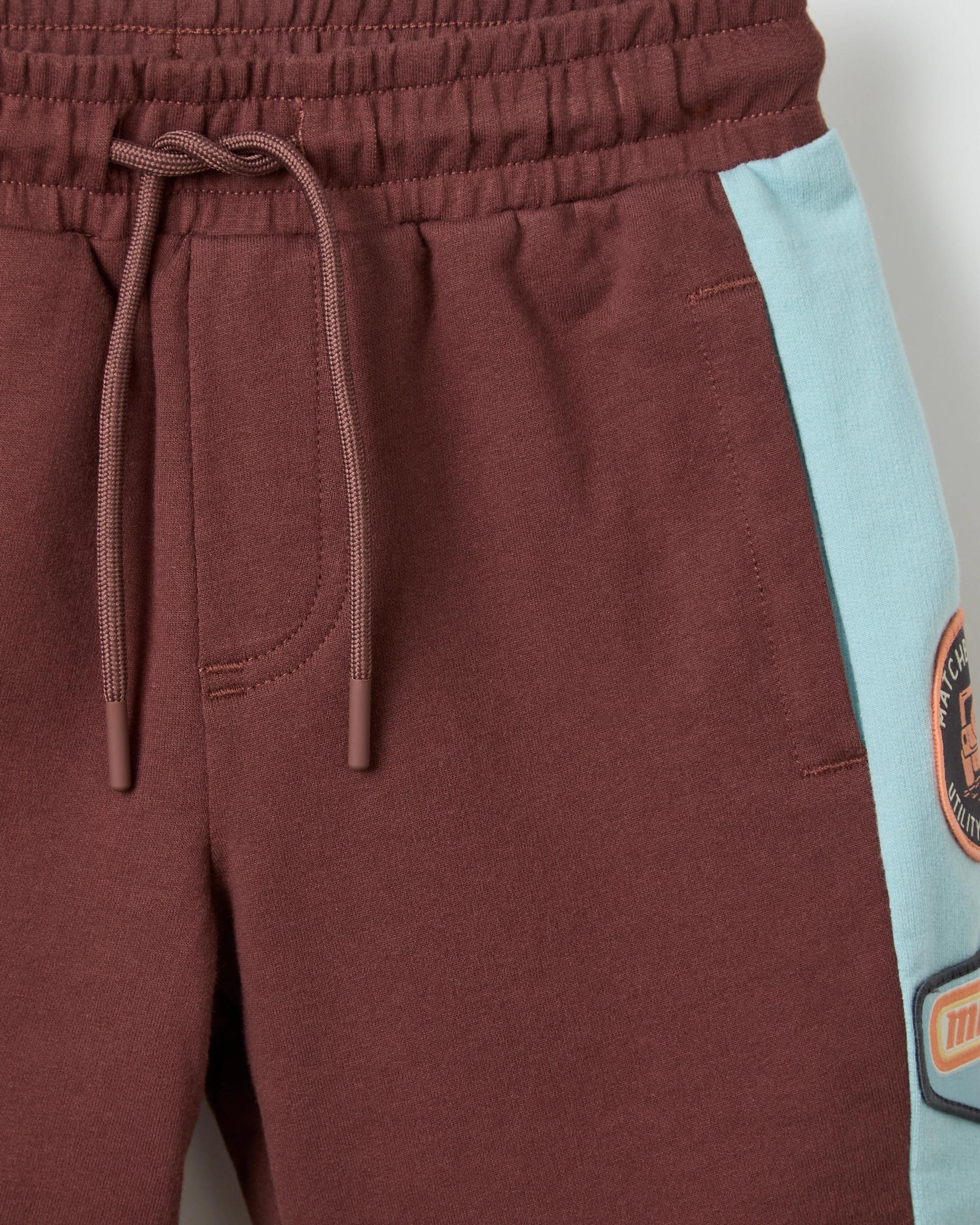 6 Licensed Matchbox Australian Cotton Panelled Shorts BROWN, 6 of 6