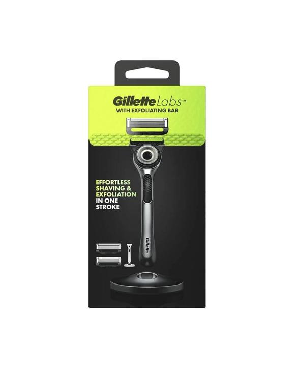 Gillette Labs Exfoliating Razor Handle with Magnetic Stand + 2 Refill Blades